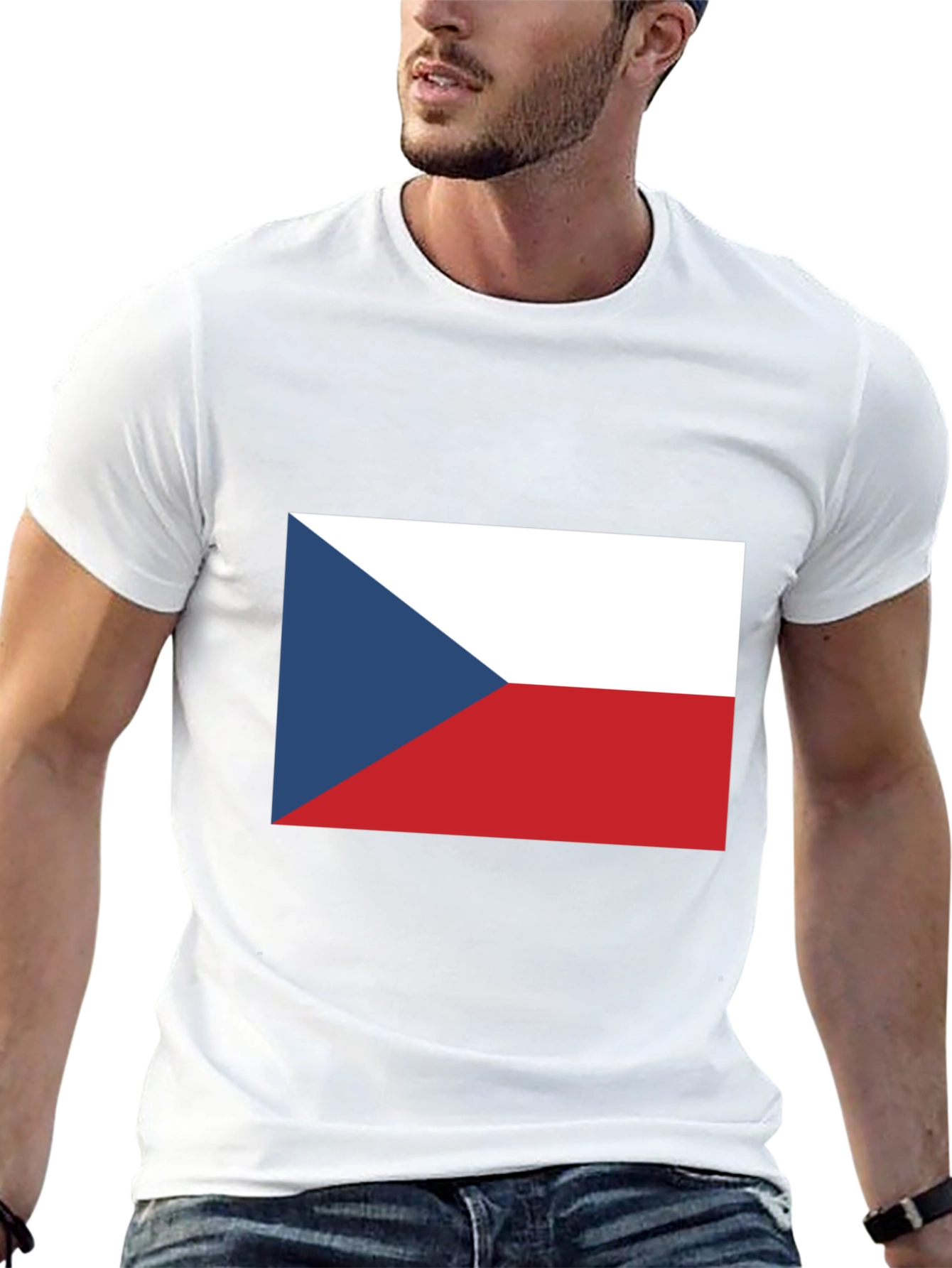 Czech Flag T-Shirt - Black Cotton Tee