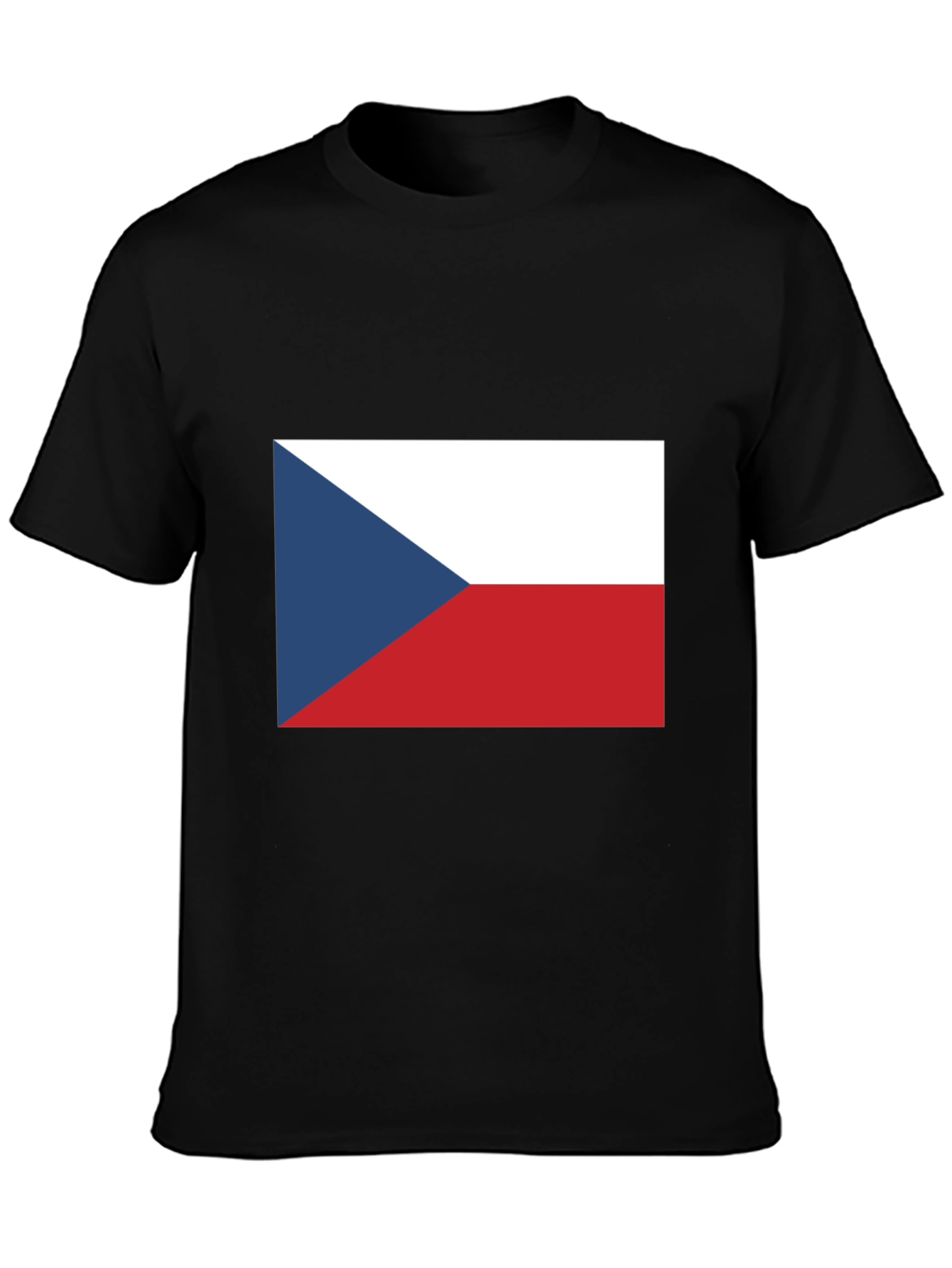 Czech Flag T-Shirt - Black Cotton Tee