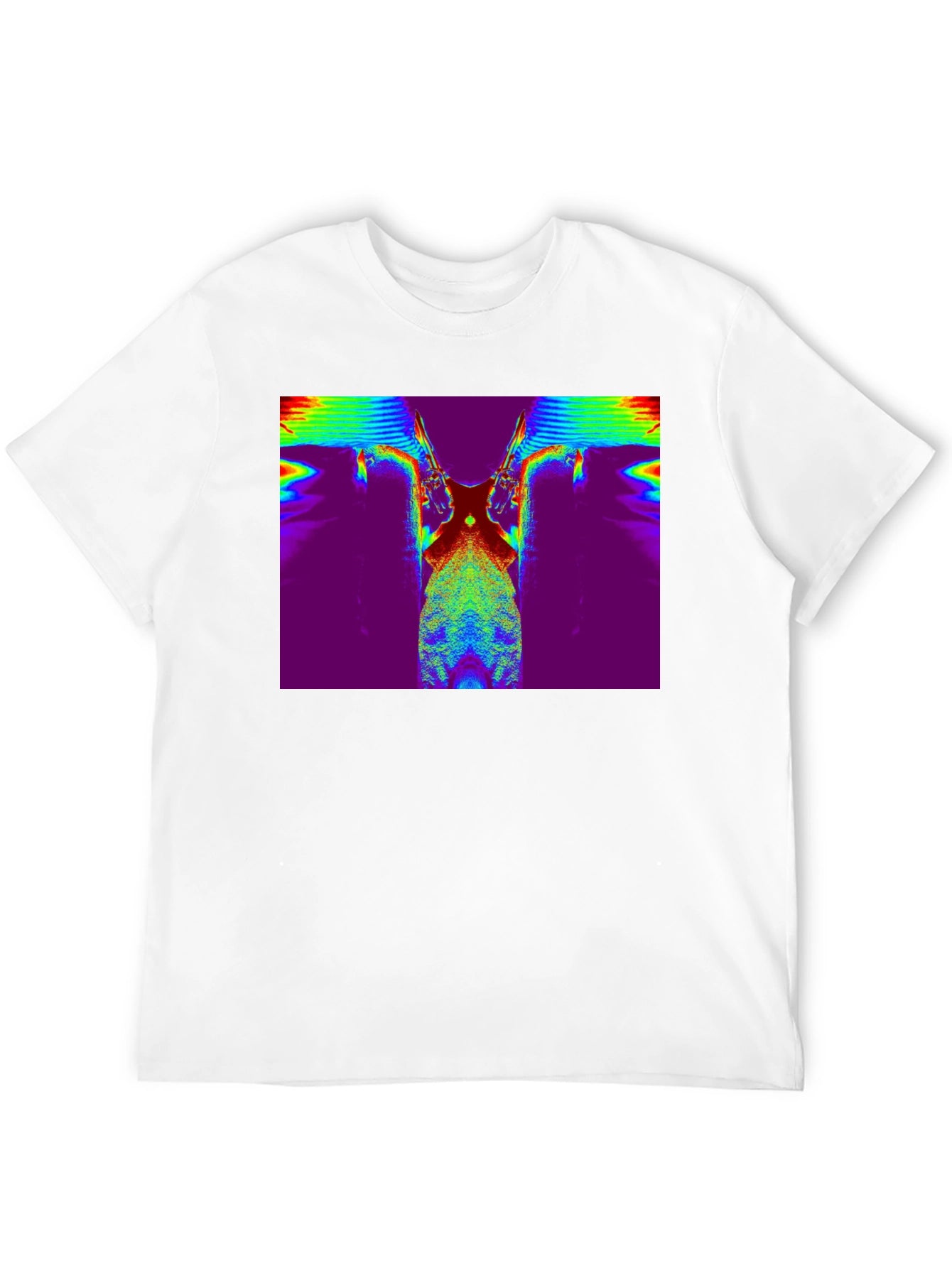 Retro Glitch Art T-Shirt - Mens Black Tee