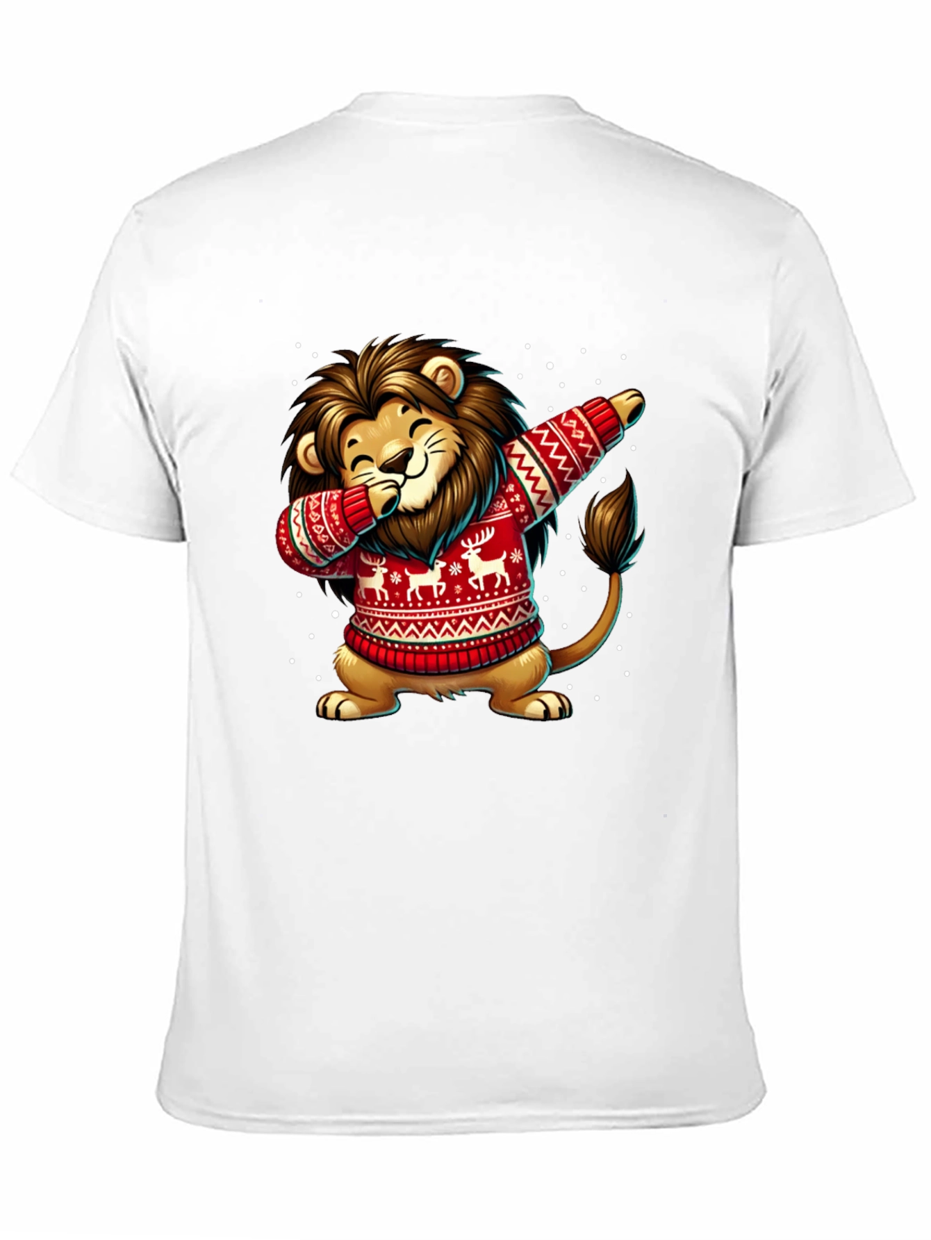 Festive Lion Dabbing T-Shirt - Holiday Edition