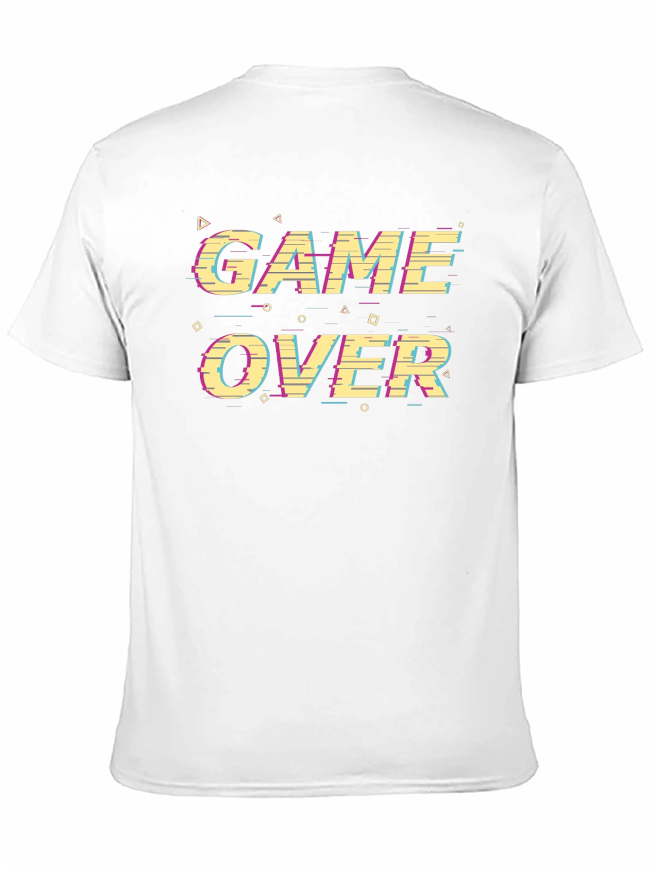 Game Over Glitch Style Black T-Shirt