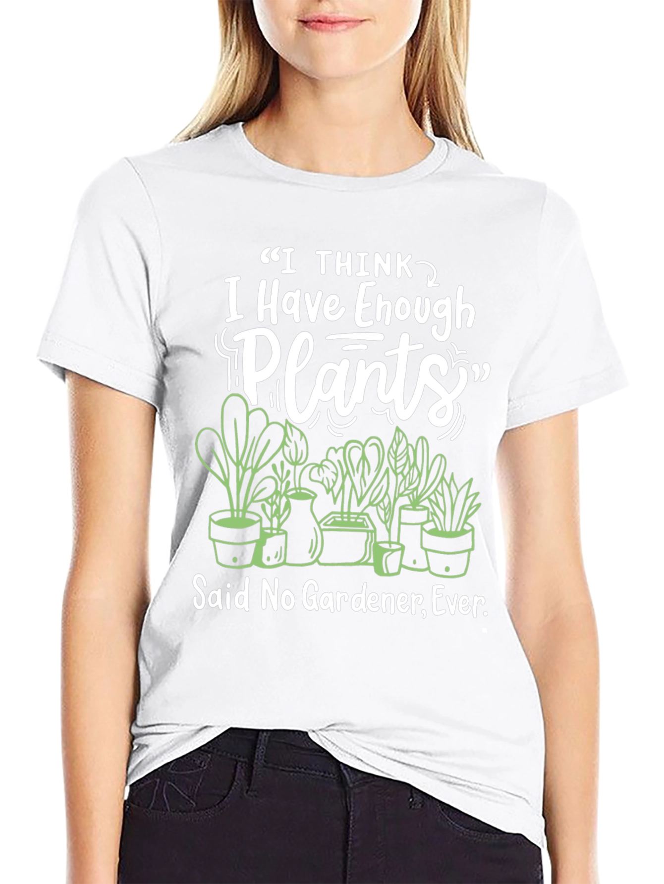I Have Enough Plants Black T-Shirt