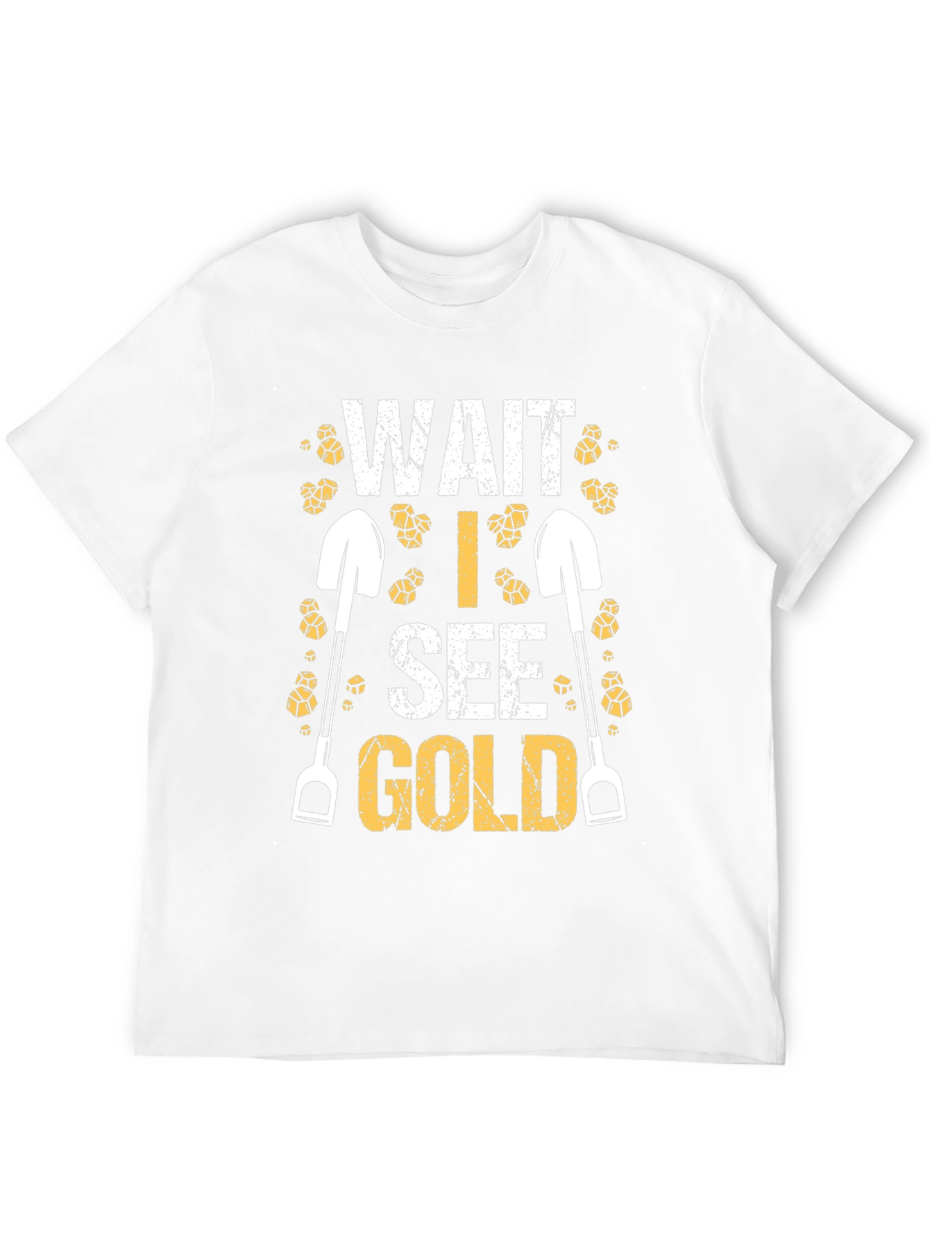 Wait I See Gold Black T-Shirt