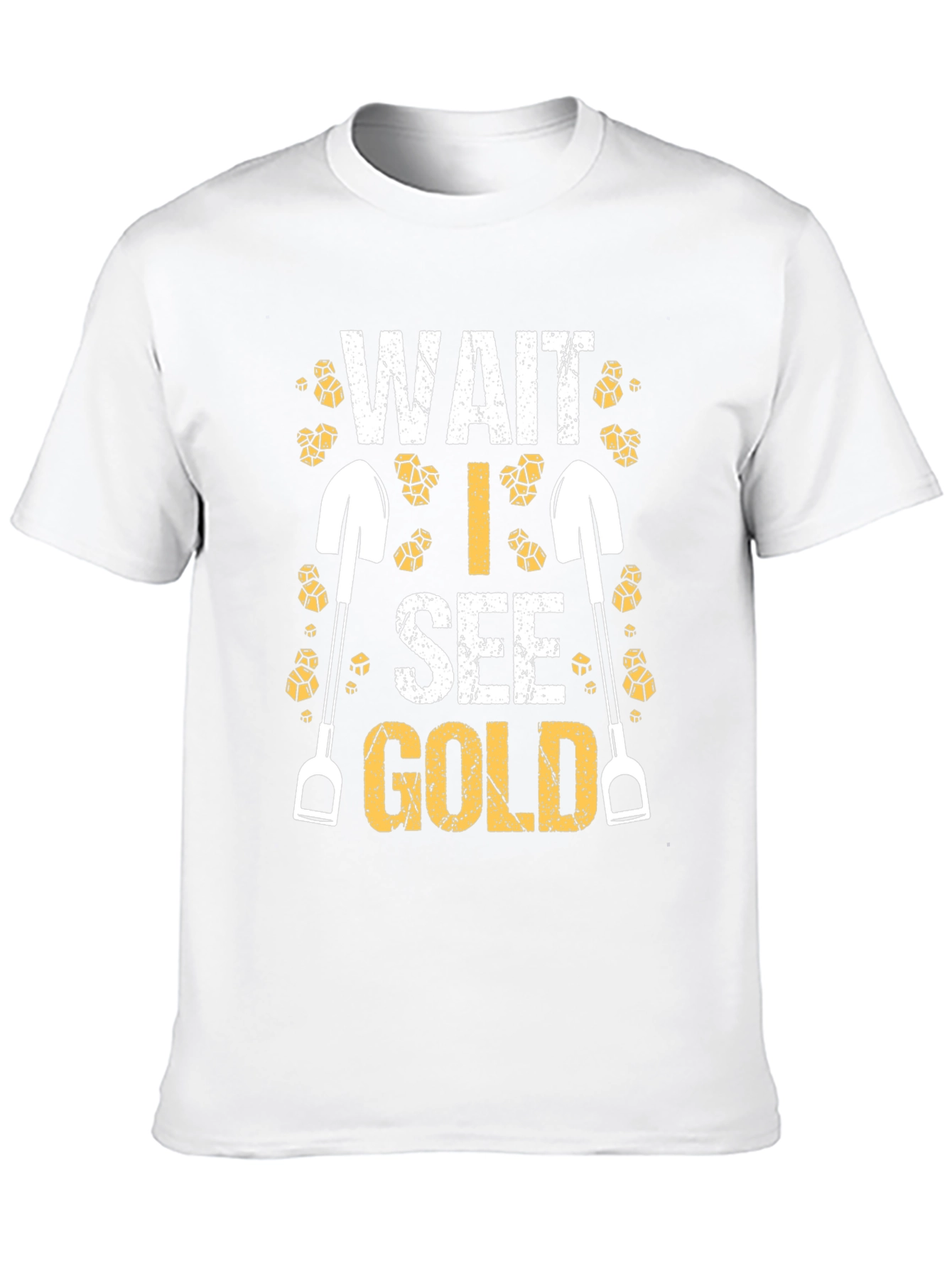 Wait I See Gold Black T-Shirt