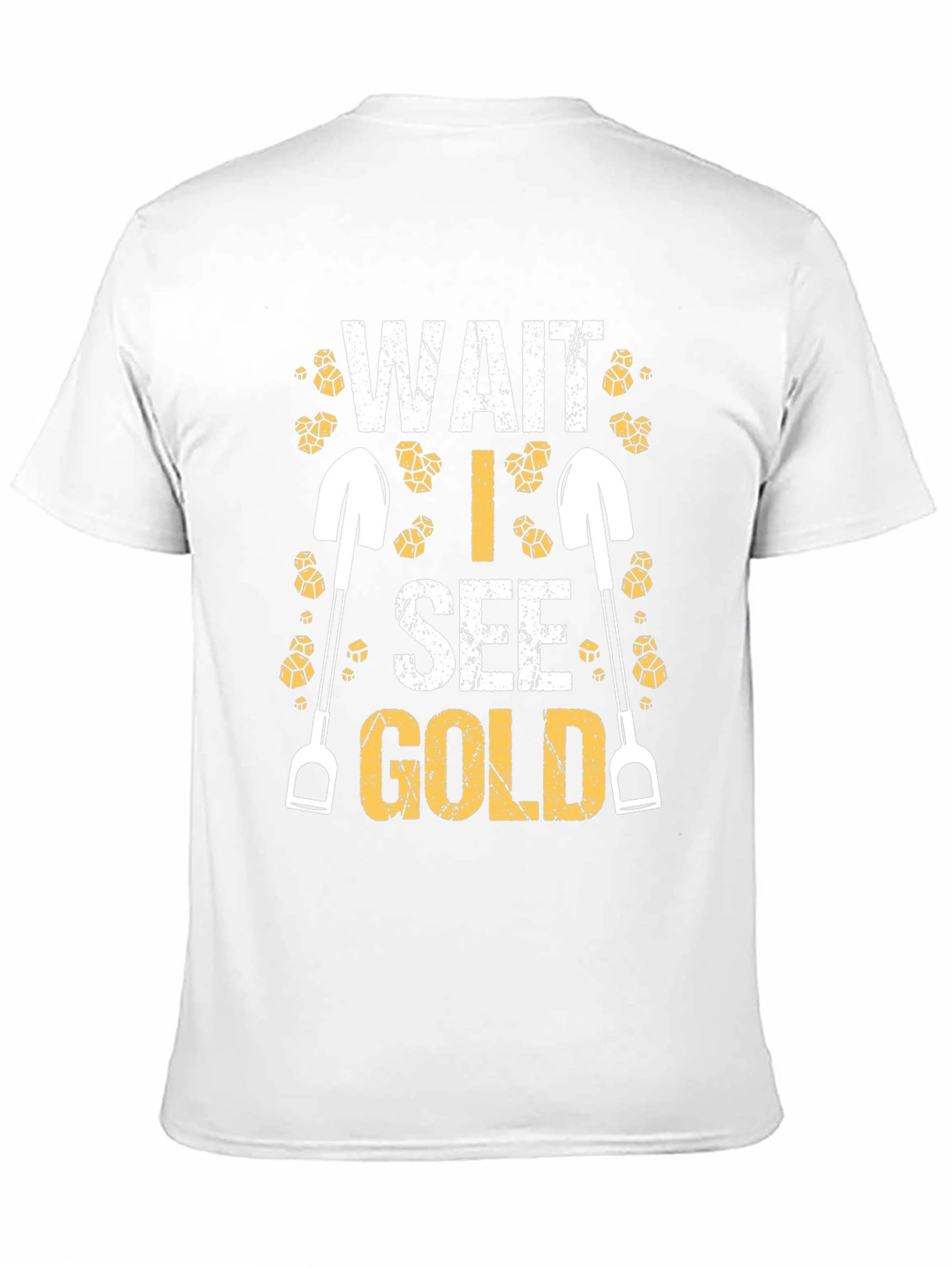 Wait I See Gold Black T-Shirt