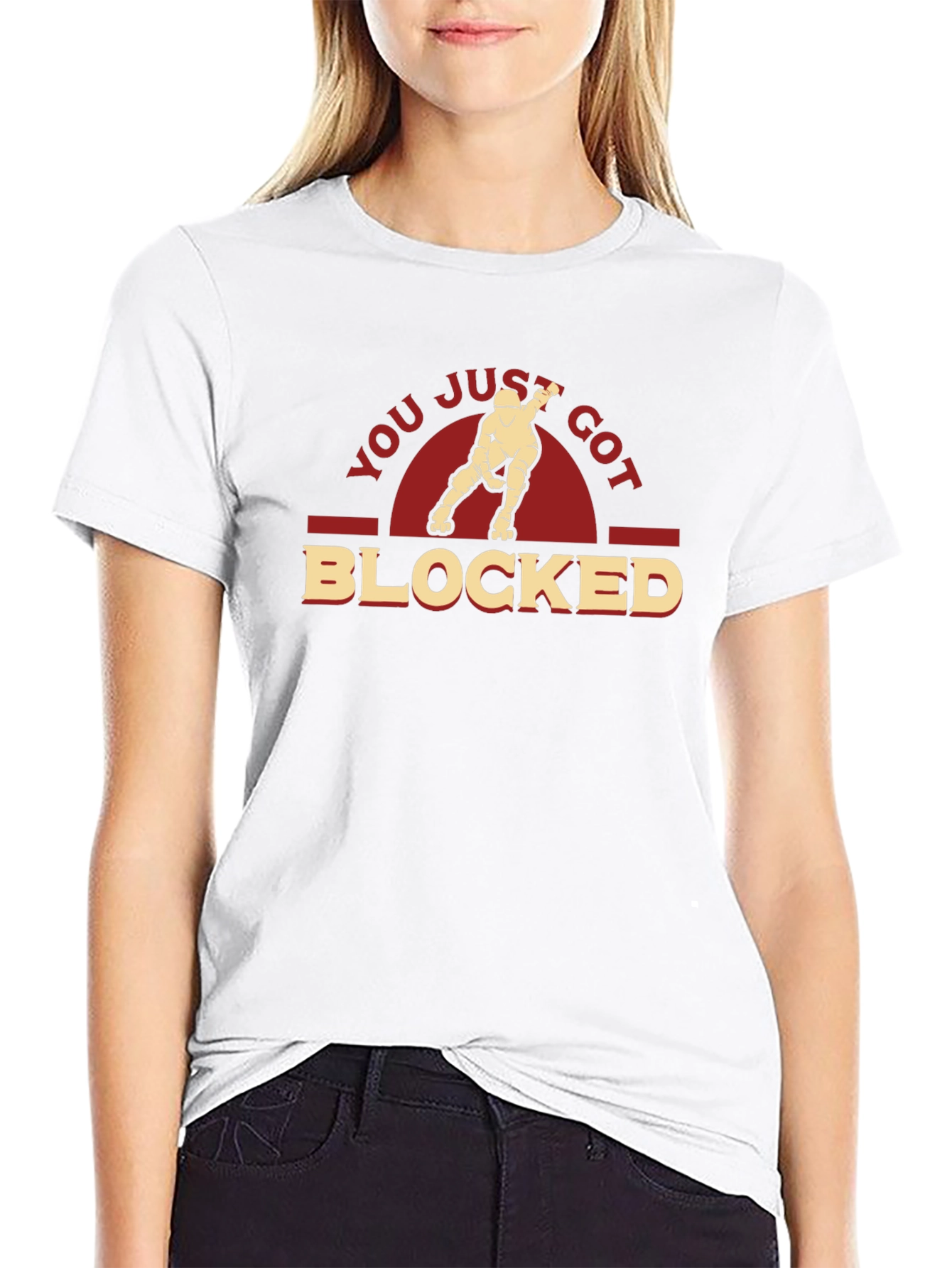 You Just Got Blocked T-Shirt - Roller Derby Tee