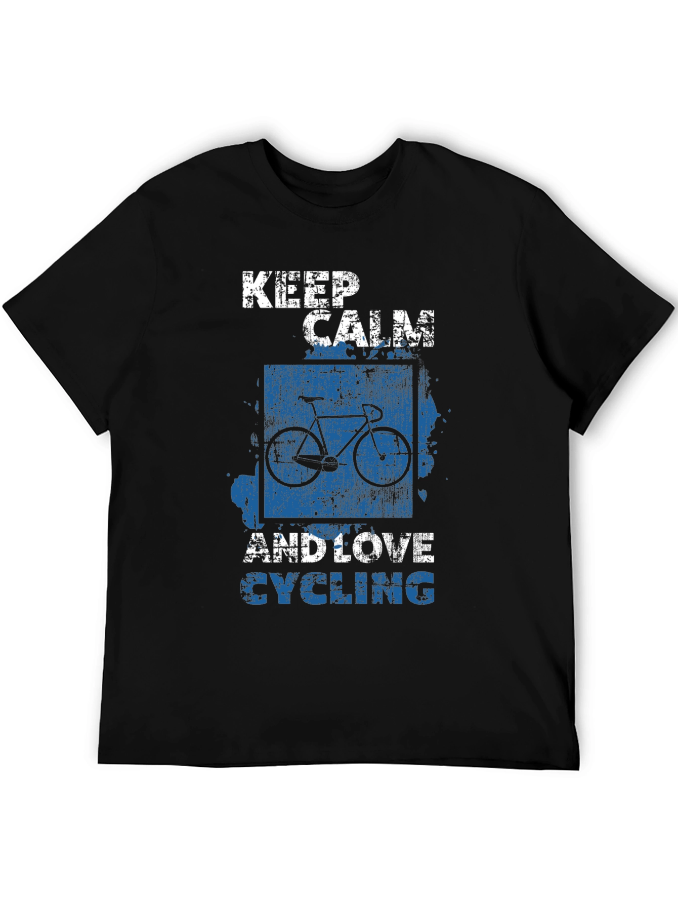 Keep Calm and Love Cycling Black T-Shirt