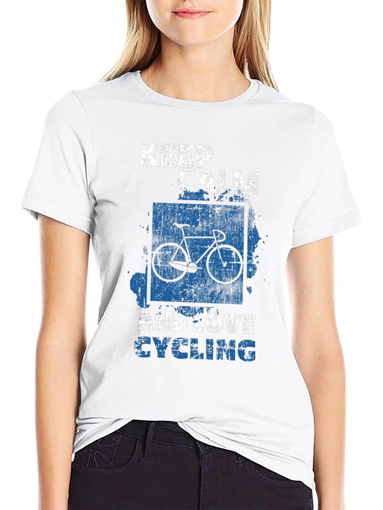 Keep Calm and Love Cycling Black T-Shirt