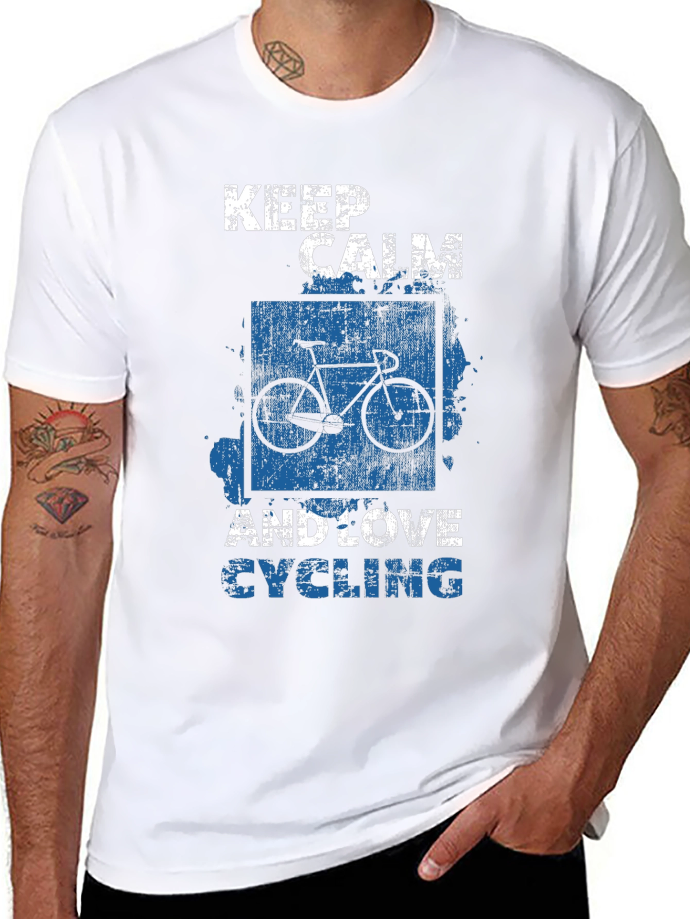 Keep Calm and Love Cycling Black T-Shirt
