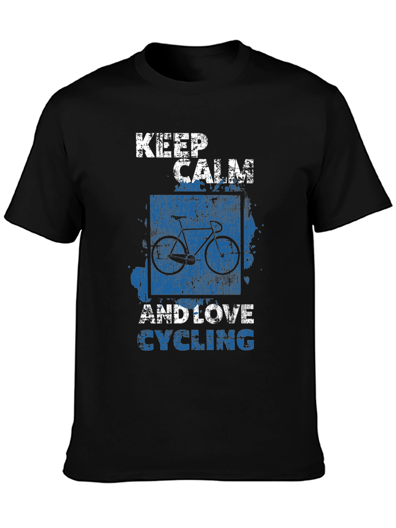 Keep Calm and Love Cycling Black T-Shirt