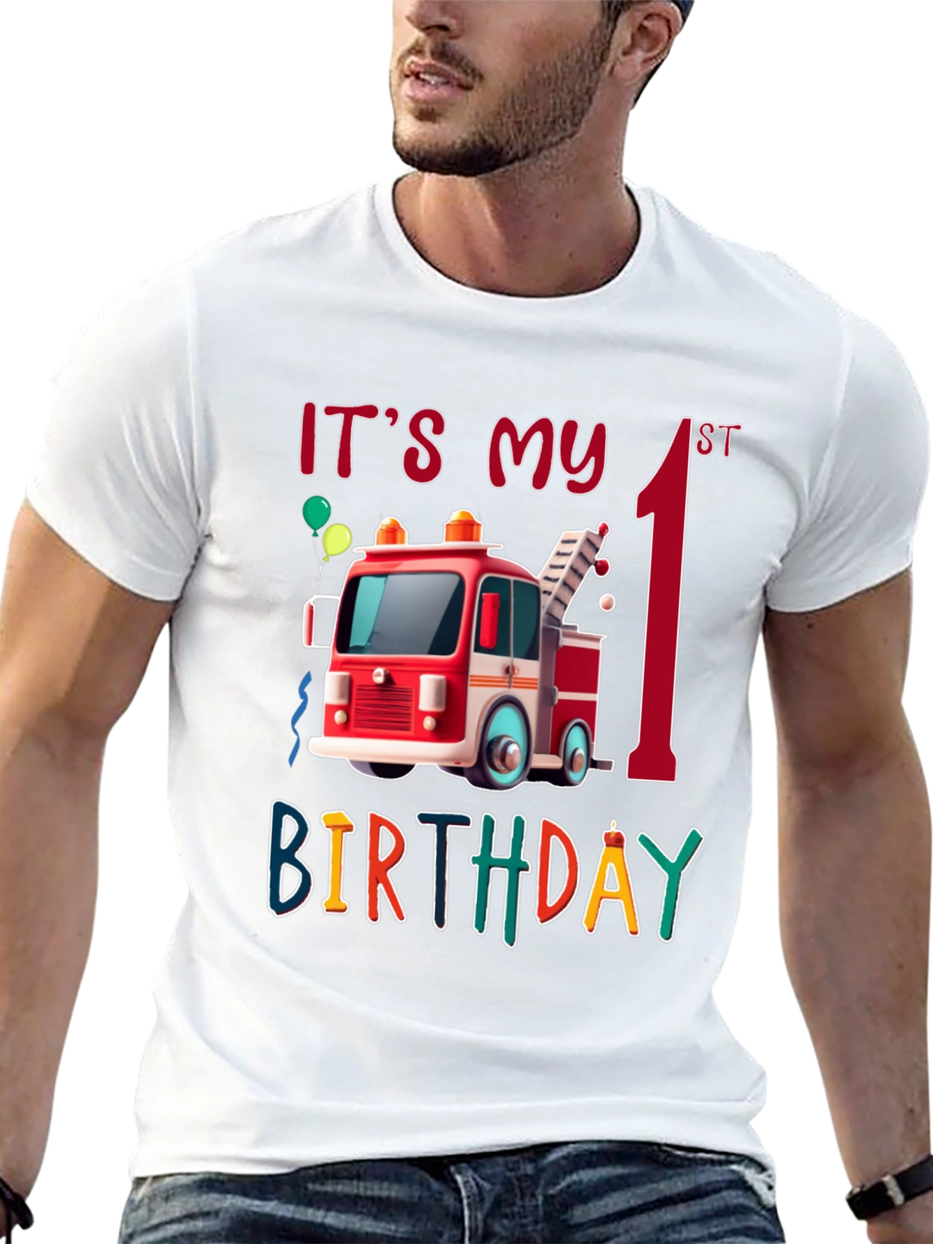 Its My 1st Birthday Firetruck Shirt