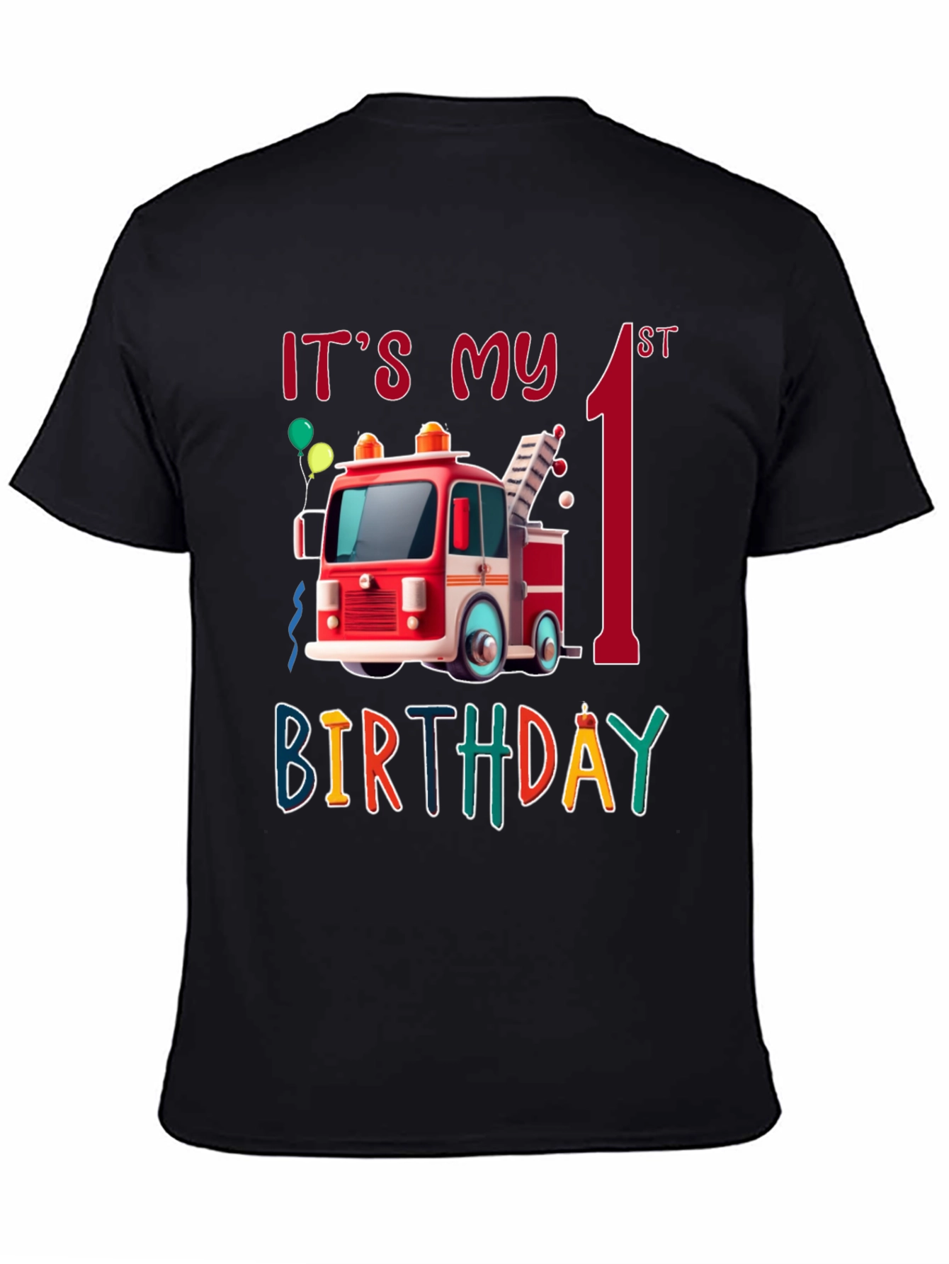 Its My 1st Birthday Firetruck Shirt