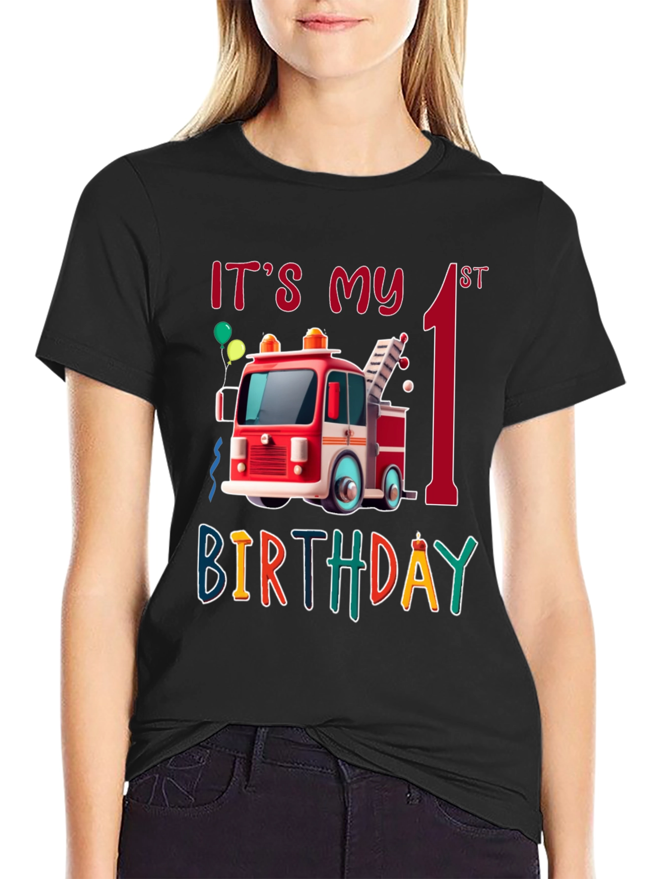 Its My 1st Birthday Firetruck Shirt