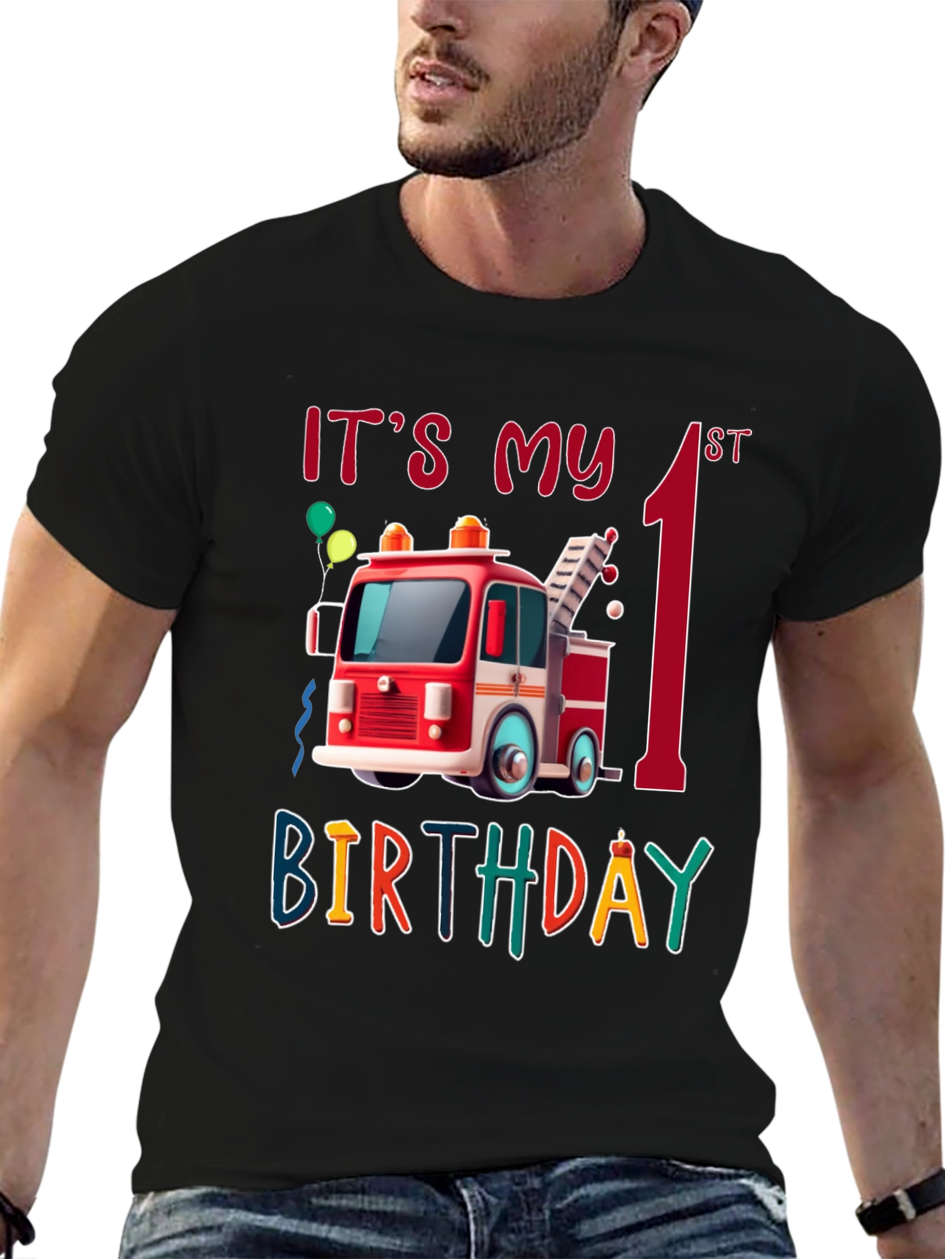 Its My 1st Birthday Firetruck Shirt