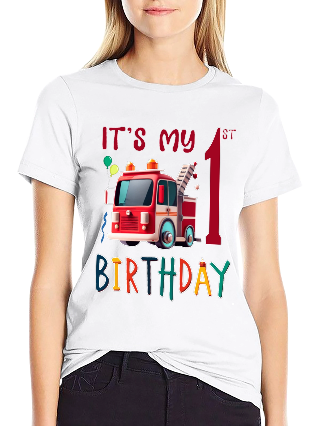 Its My 1st Birthday Firetruck Shirt