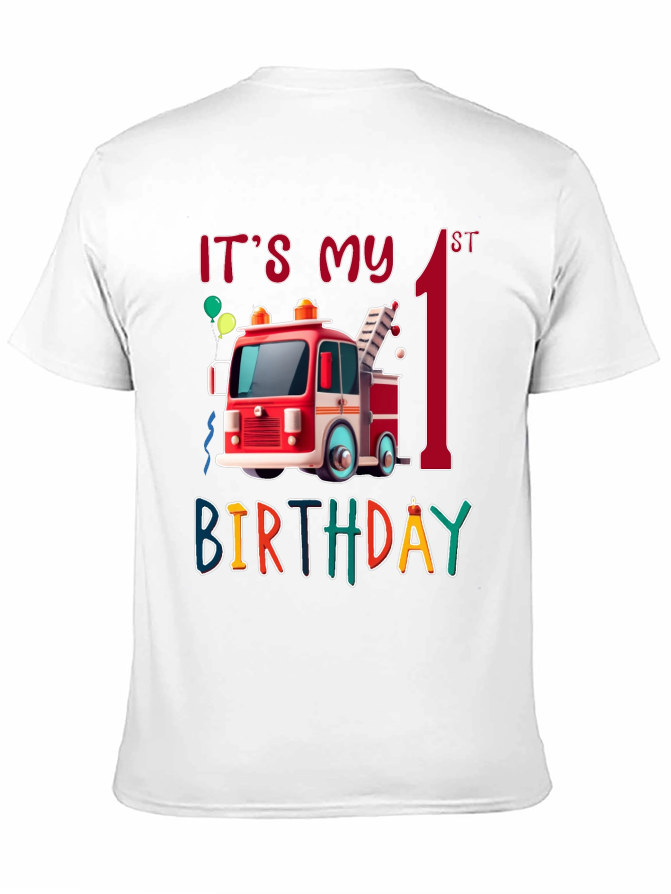 Its My 1st Birthday Firetruck Shirt