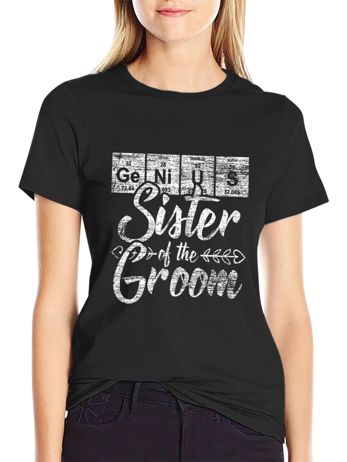 Sister of the Groom Periodic Table T-Shirt