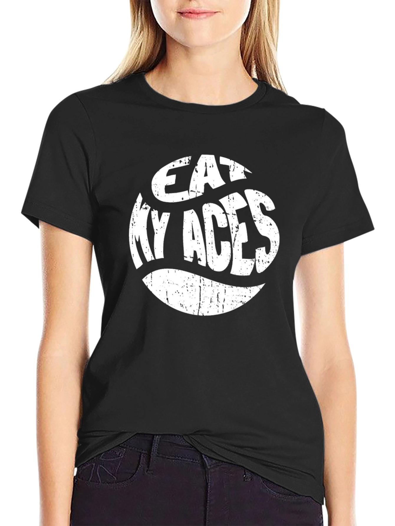 Eat My Aces Graphic Tee - Black
