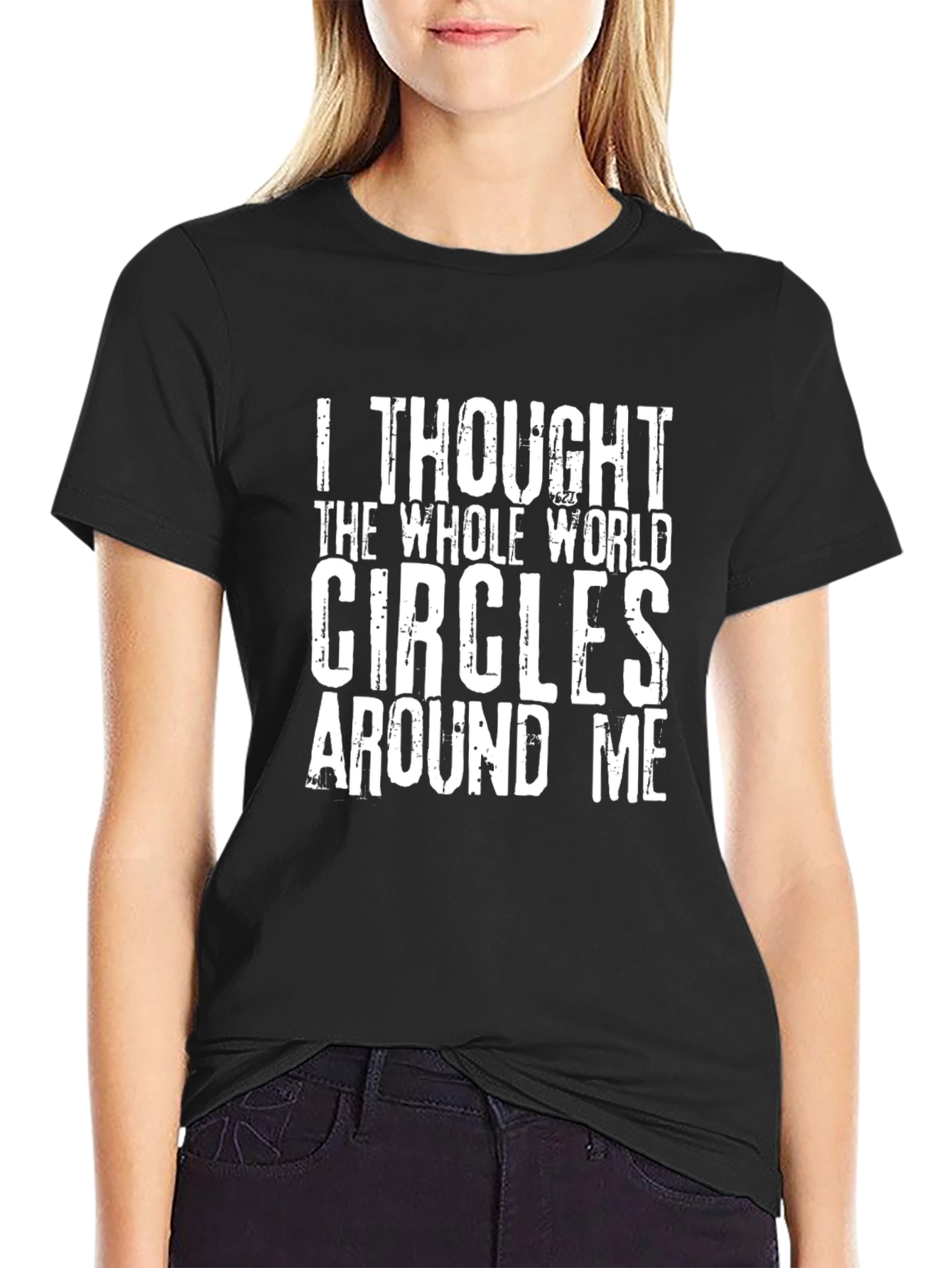 Funny Circles Around Me Graphic Tee - Black