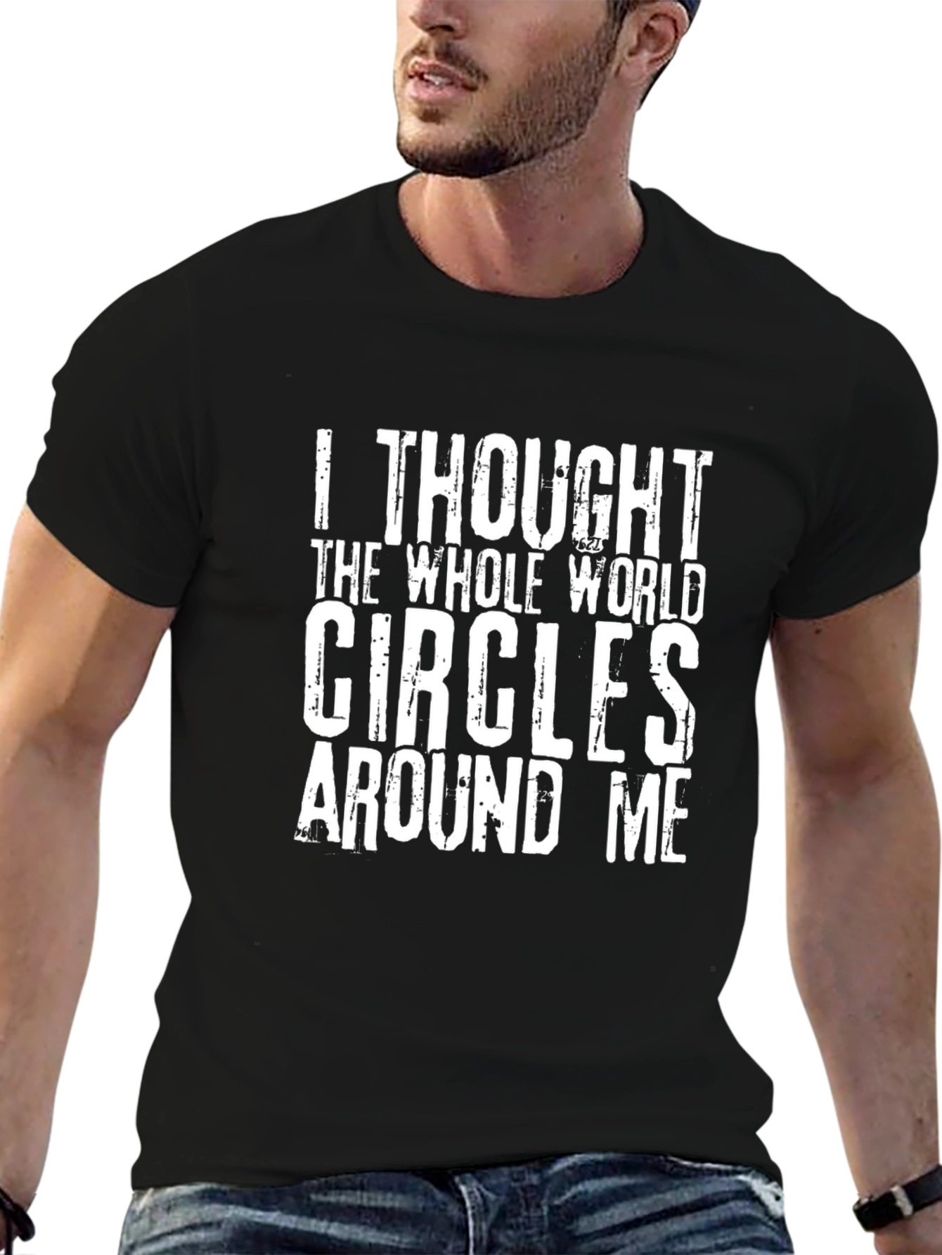 Funny Circles Around Me Graphic Tee - Black