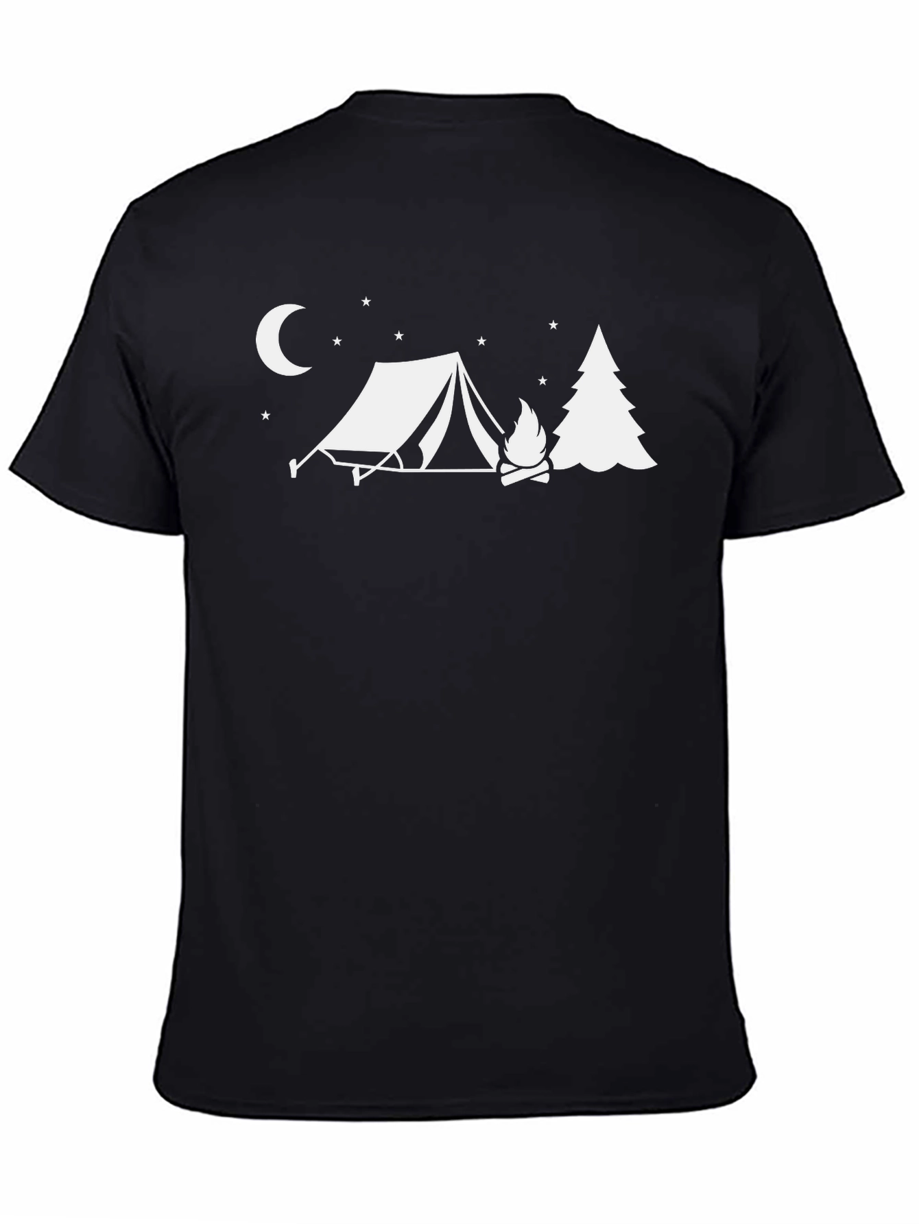 Camping Scene Black Graphic Tee
