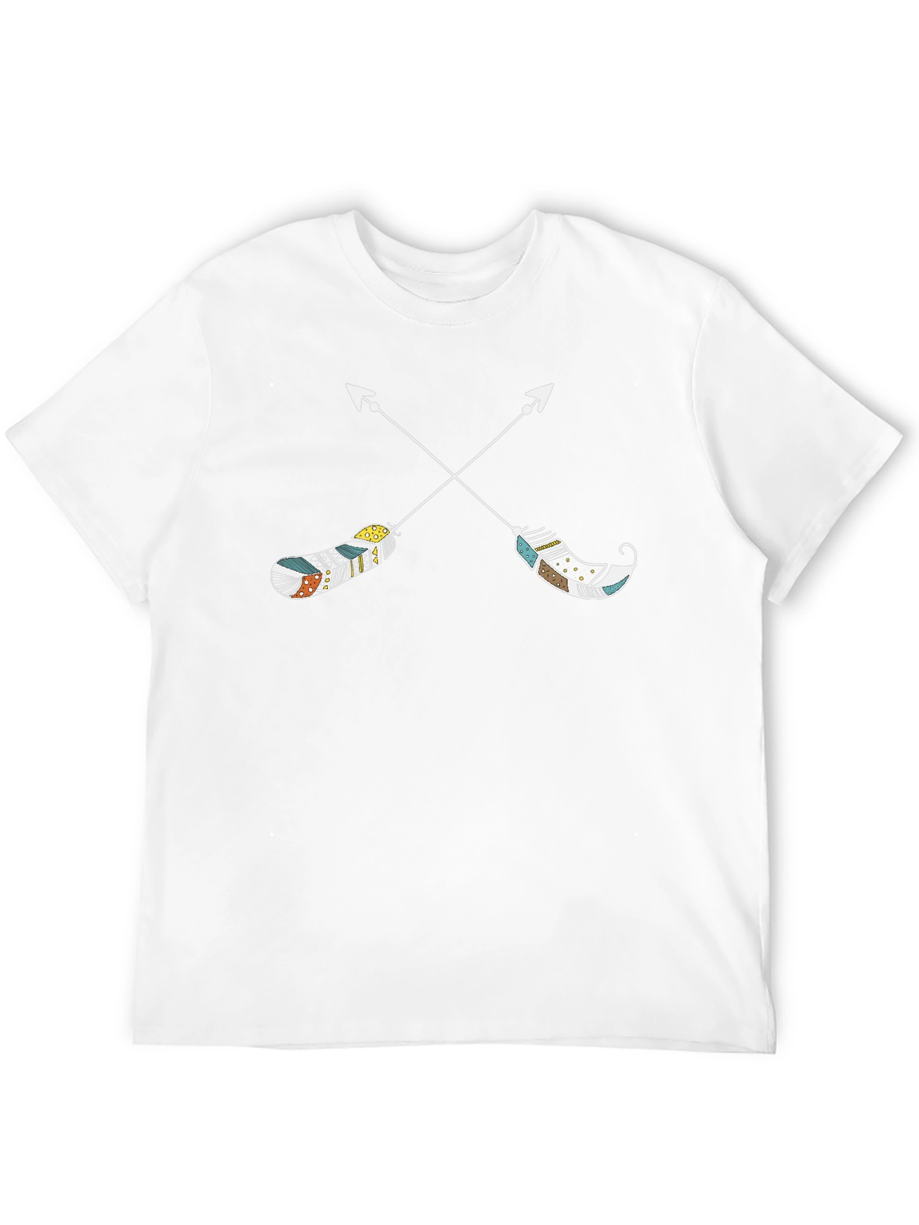 Arrow Feather Graphic Tee - Stylish Casual Wear