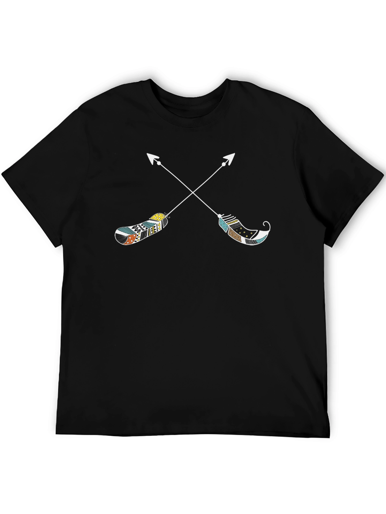 Arrow Feather Graphic Tee - Stylish Casual Wear