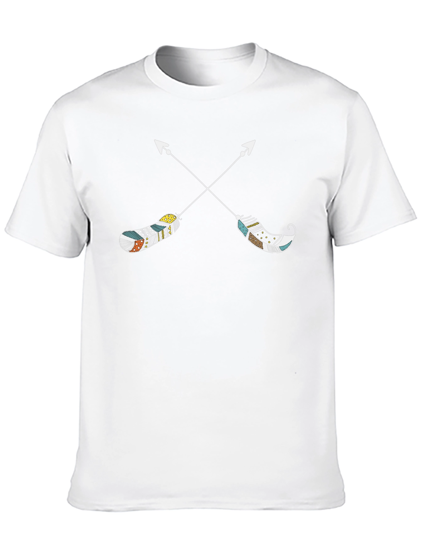 Arrow Feather Graphic Tee - Stylish Casual Wear