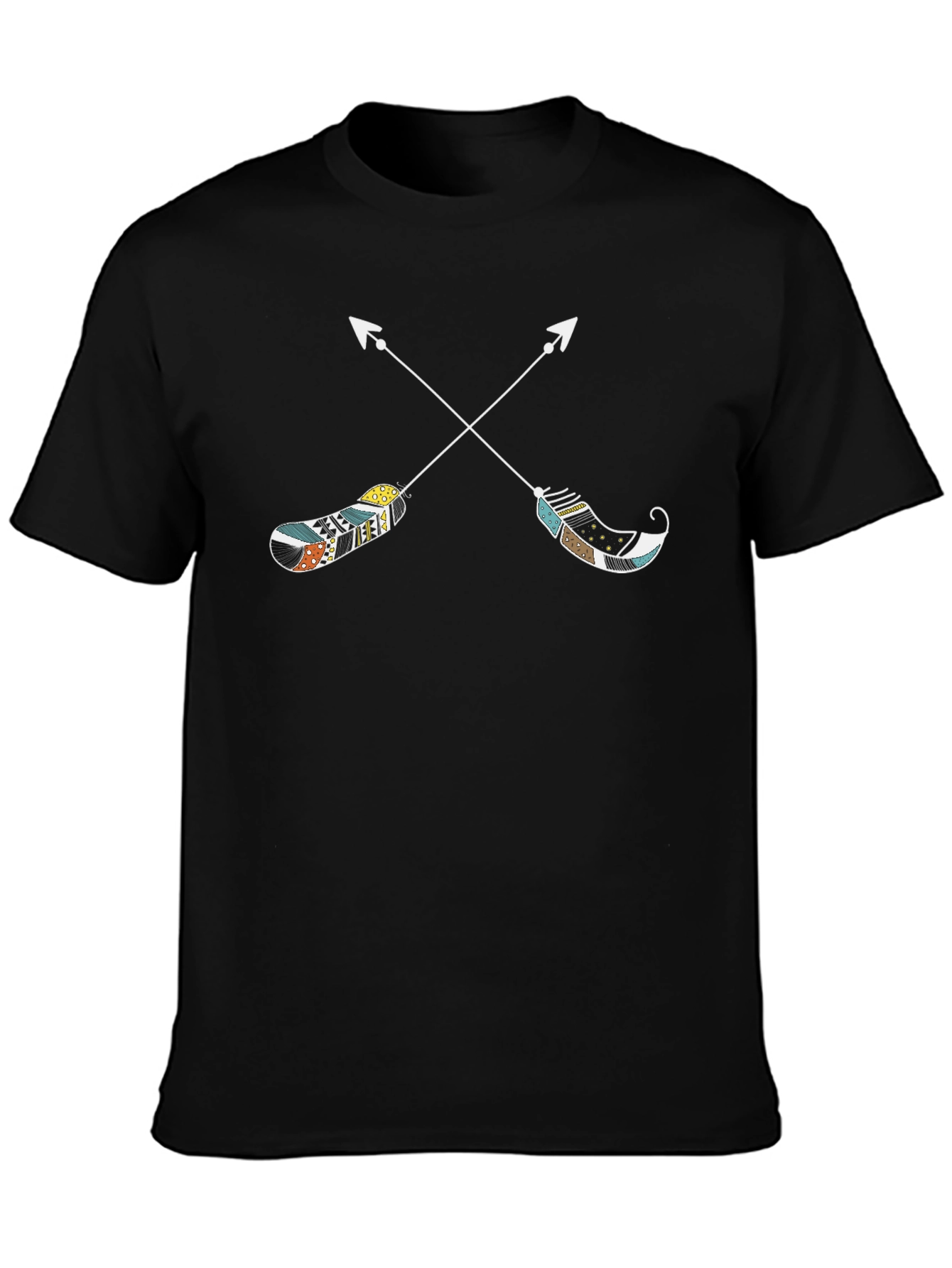Arrow Feather Graphic Tee - Stylish Casual Wear