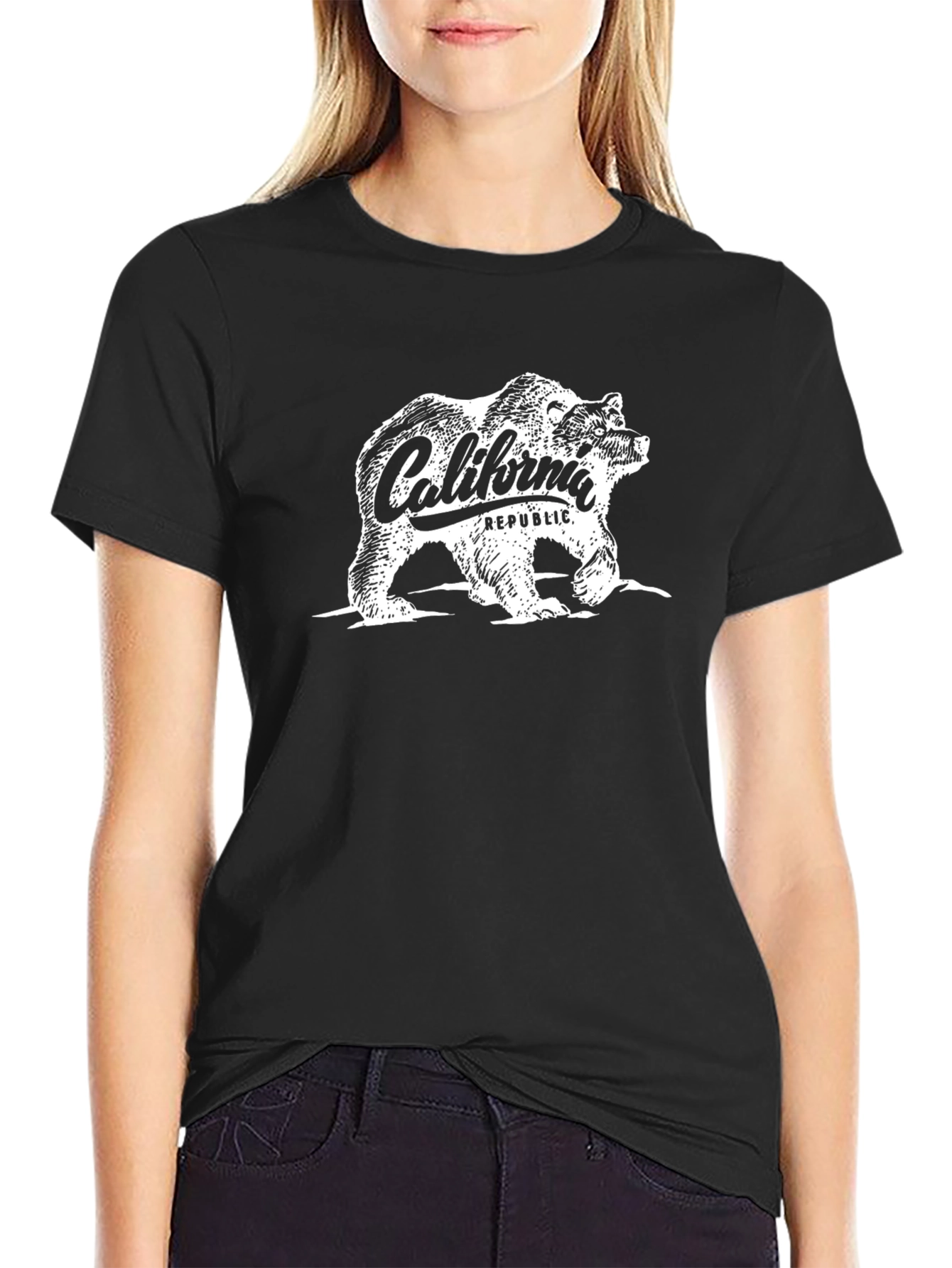 California Republic Bear Graphic T-Shirt