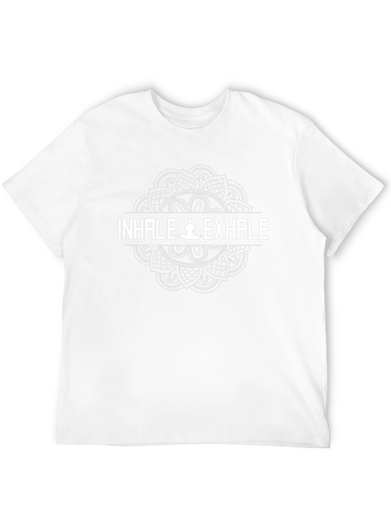 Inhale Exhale Yoga Mandala Graphic Tee - Black