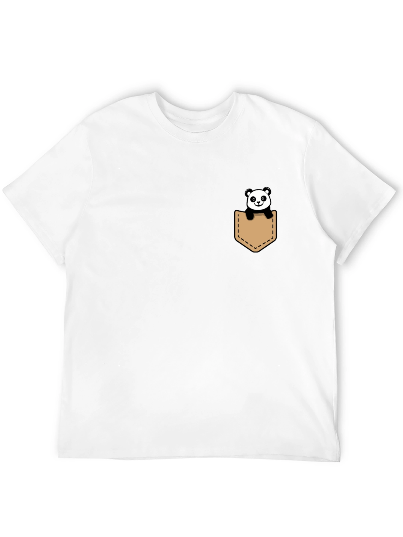 Panda Pocket Tee - Cute & Casual Black T-Shirt
