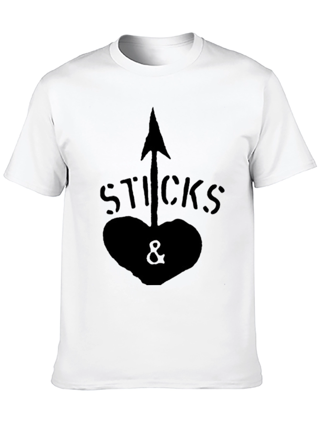 Sticks and Stones Graphic T-Shirt - Unisex Black Tee