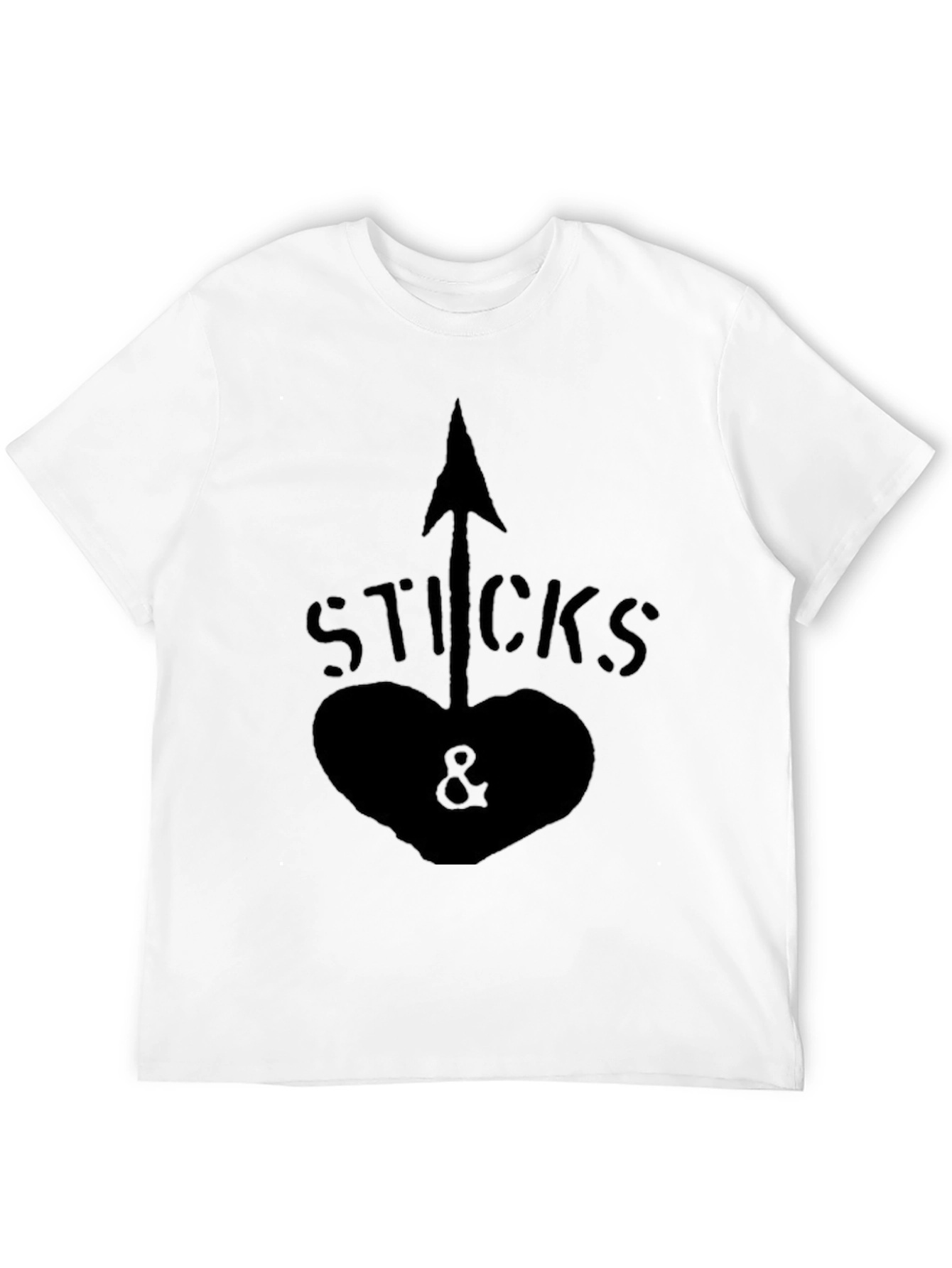 Sticks and Stones Graphic T-Shirt - Unisex Black Tee