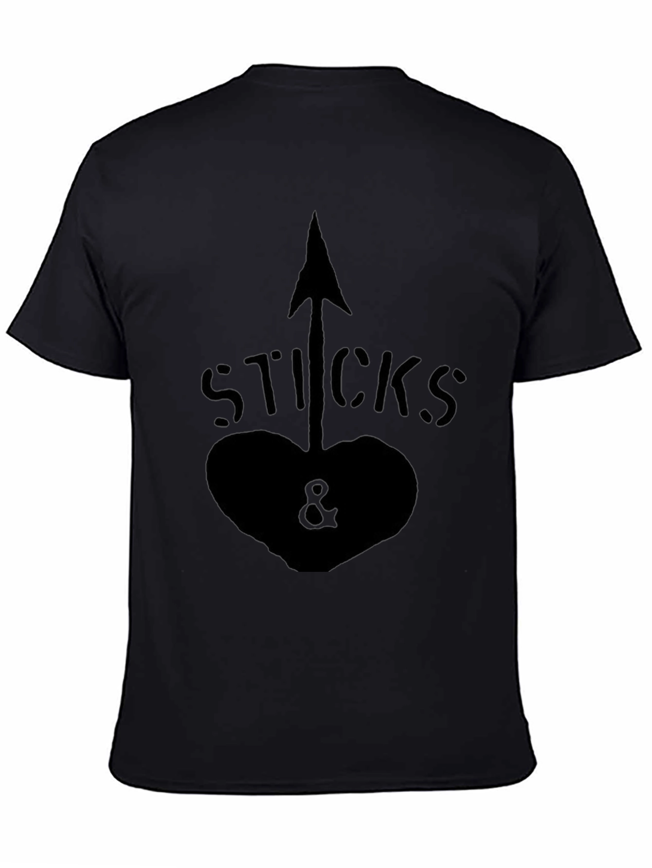 Sticks and Stones Graphic T-Shirt - Unisex Black Tee