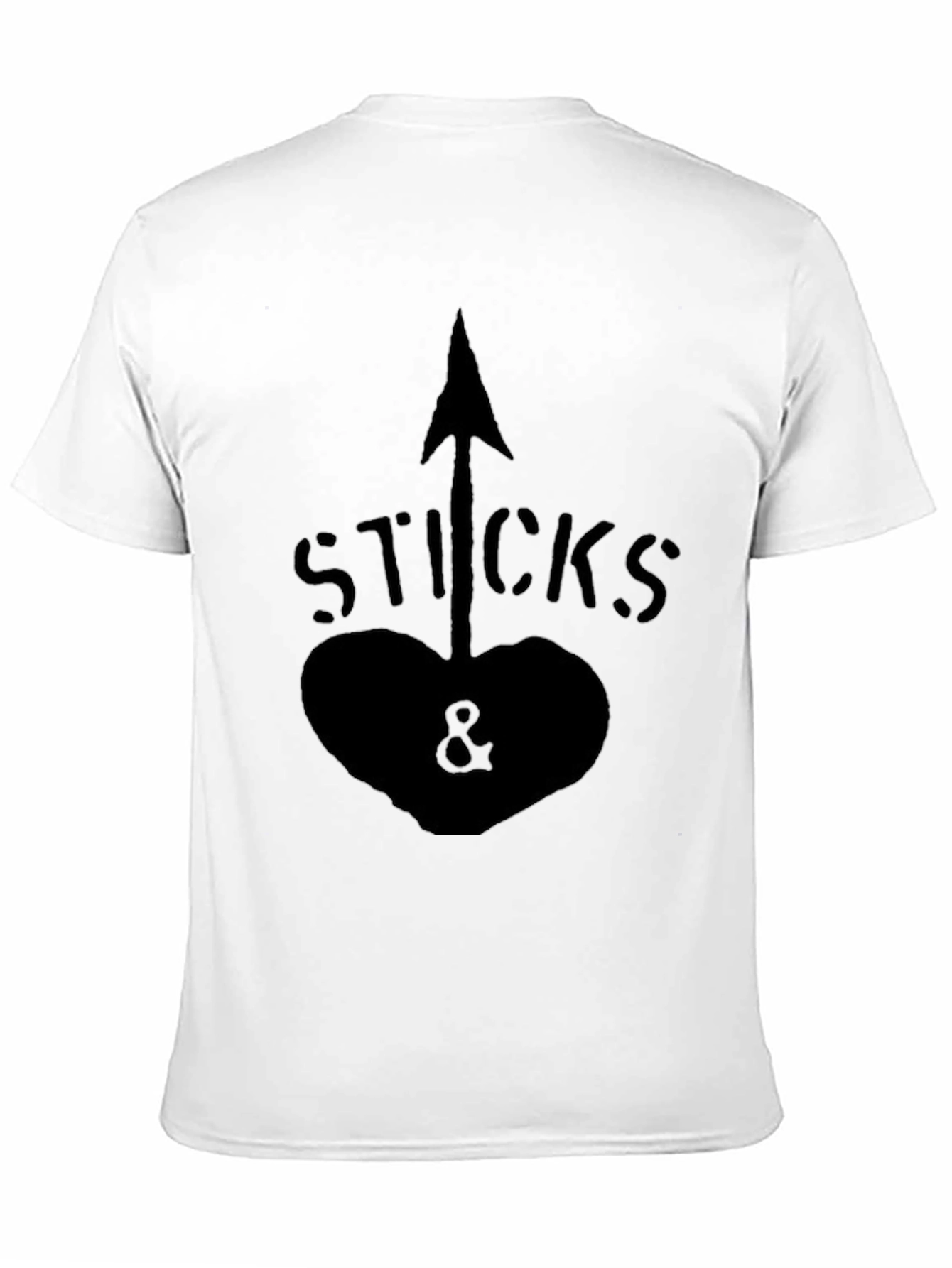 Sticks and Stones Graphic T-Shirt - Unisex Black Tee