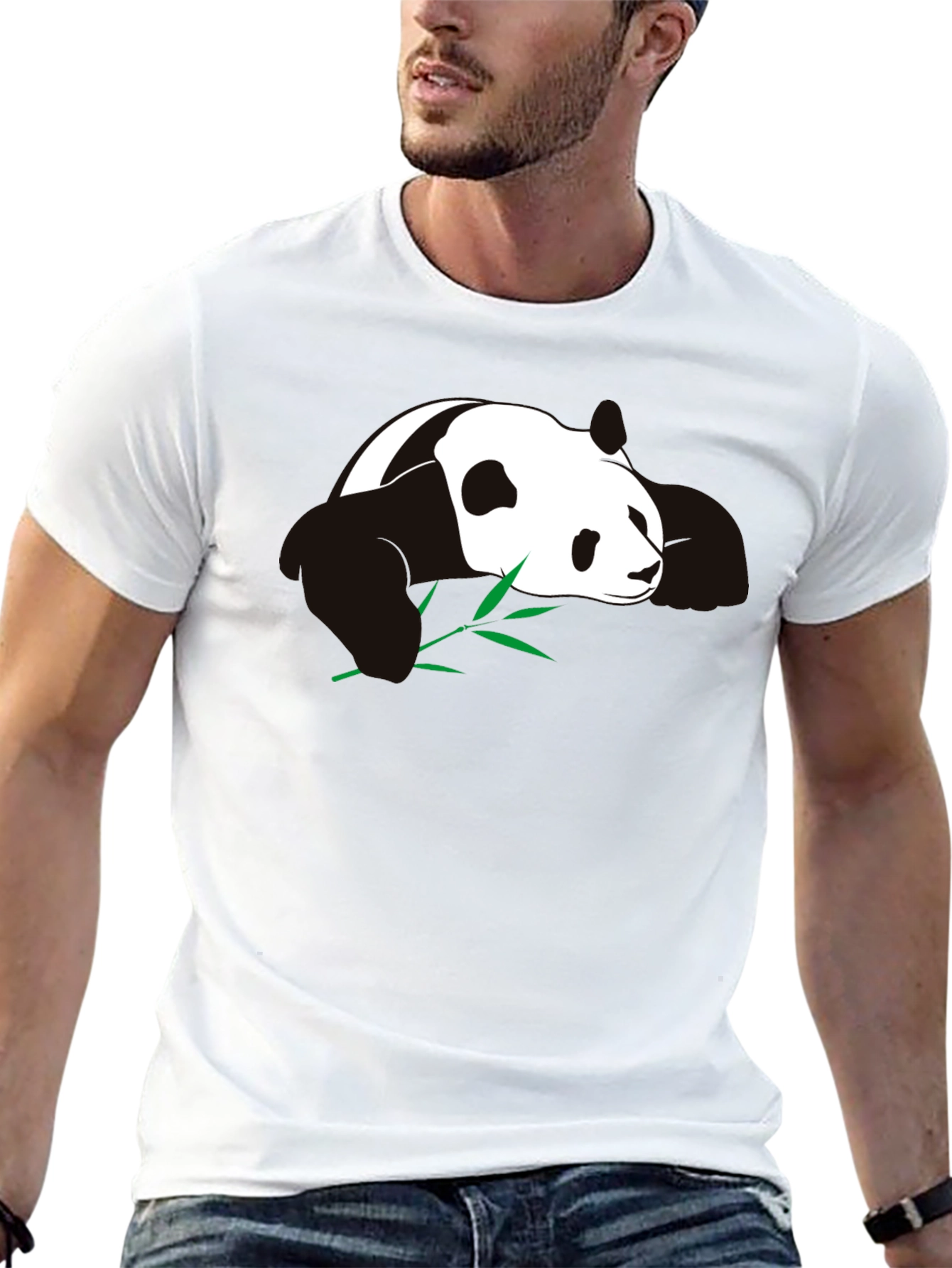 Panda T-Shirt - Black Cotton Blend Tee