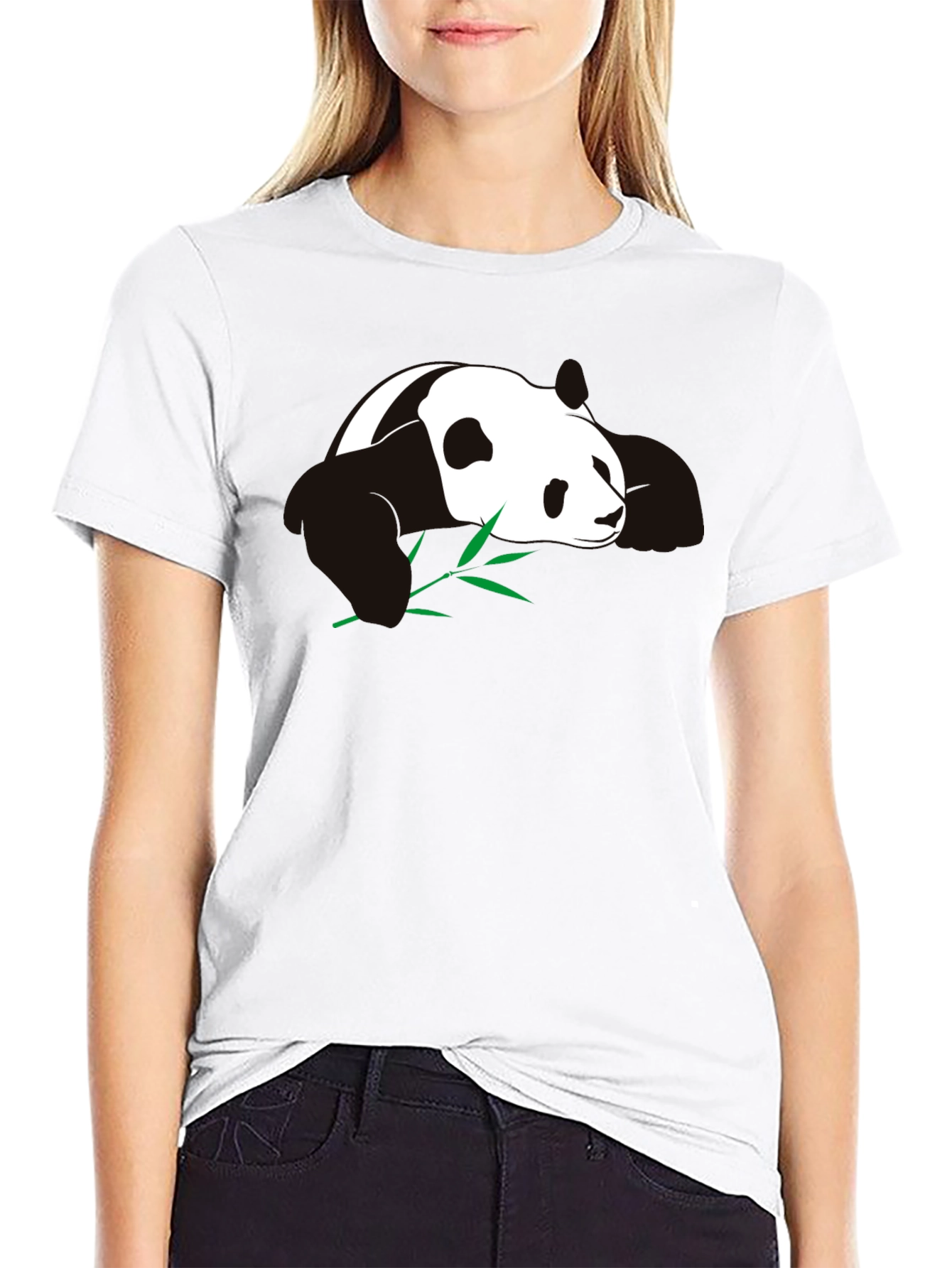Panda T-Shirt - Black Cotton Blend Tee