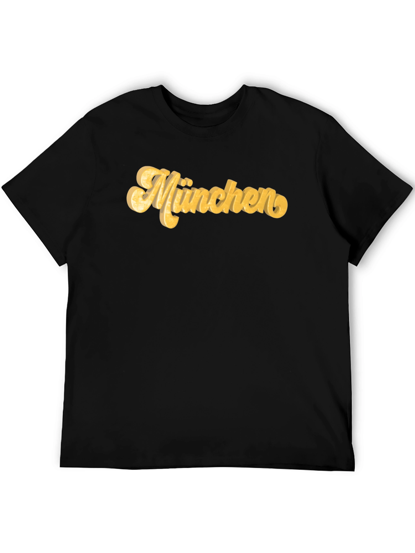 München Graphic Tee - Black Cotton T-Shirt