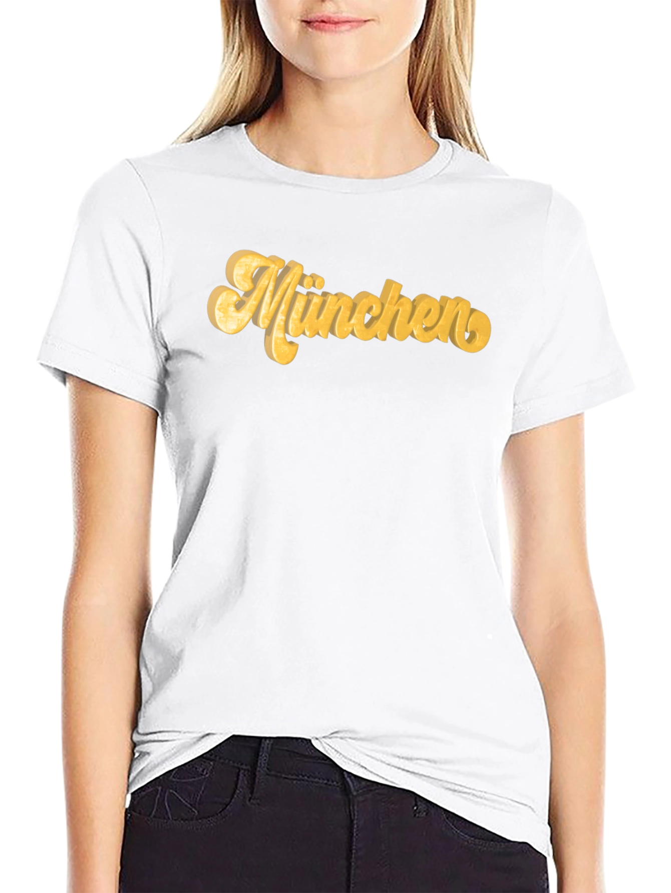 München Graphic Tee - Black Cotton T-Shirt
