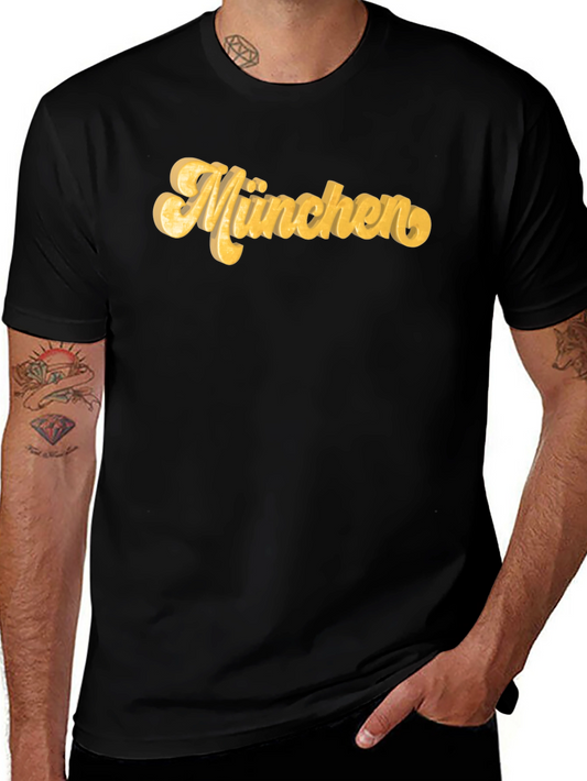 München Graphic Tee - Black Cotton T-Shirt