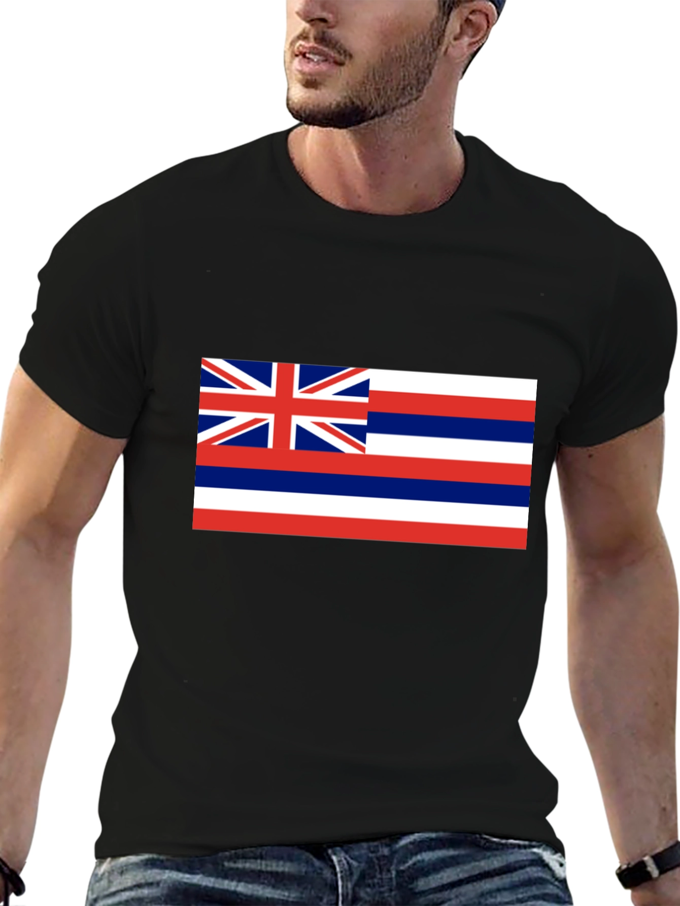 Hawaii Flag Black T-Shirt | Aloha State Pride