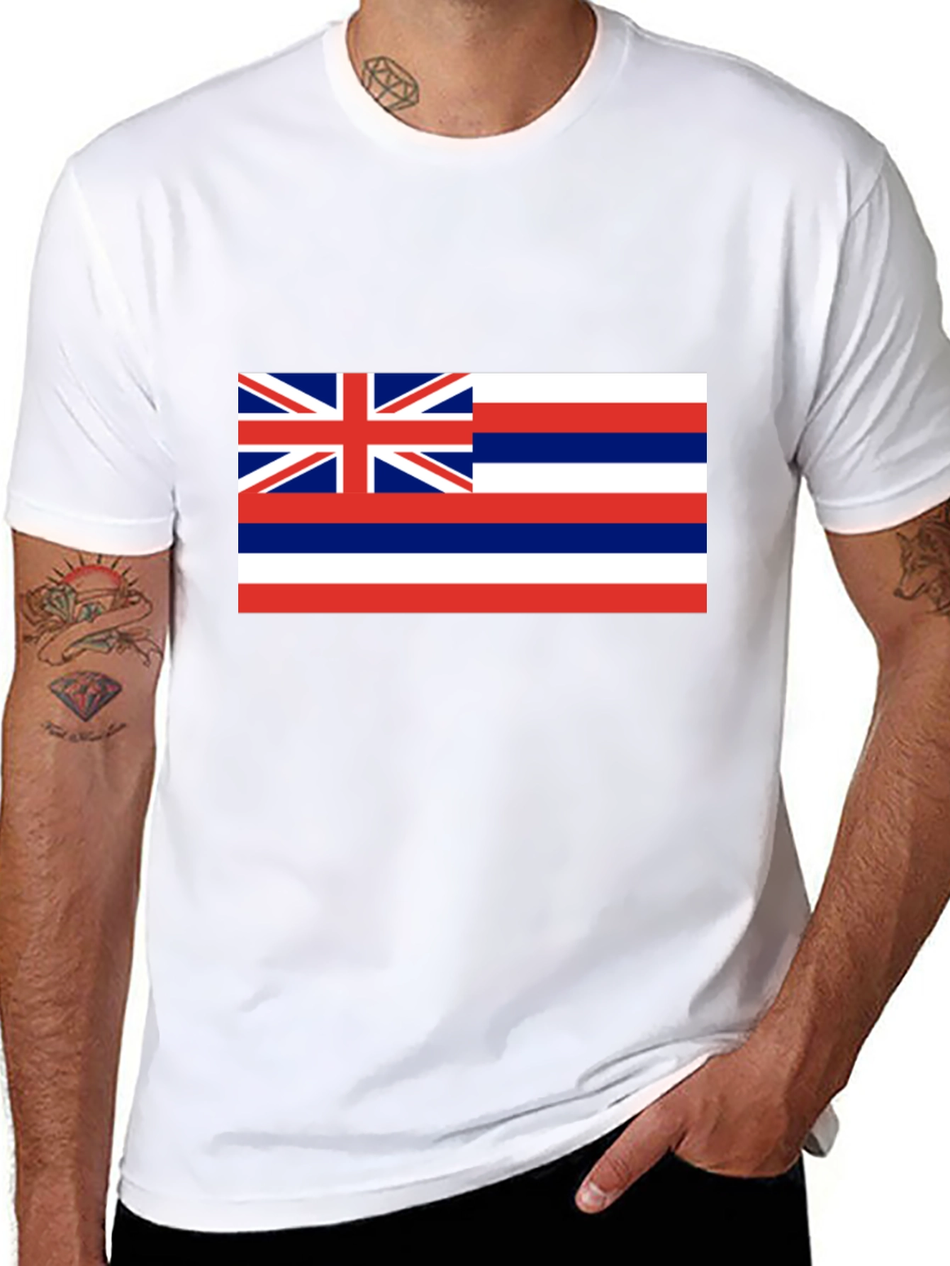 Hawaii Flag Black T-Shirt | Aloha State Pride