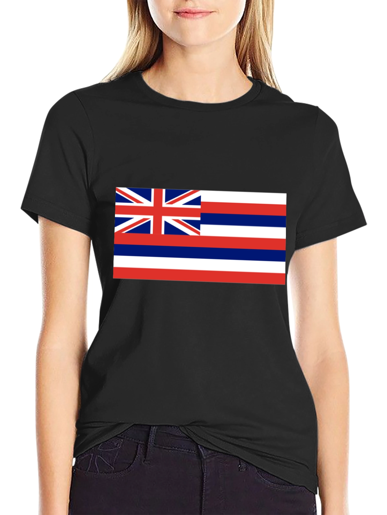 Hawaii Flag Black T-Shirt | Aloha State Pride