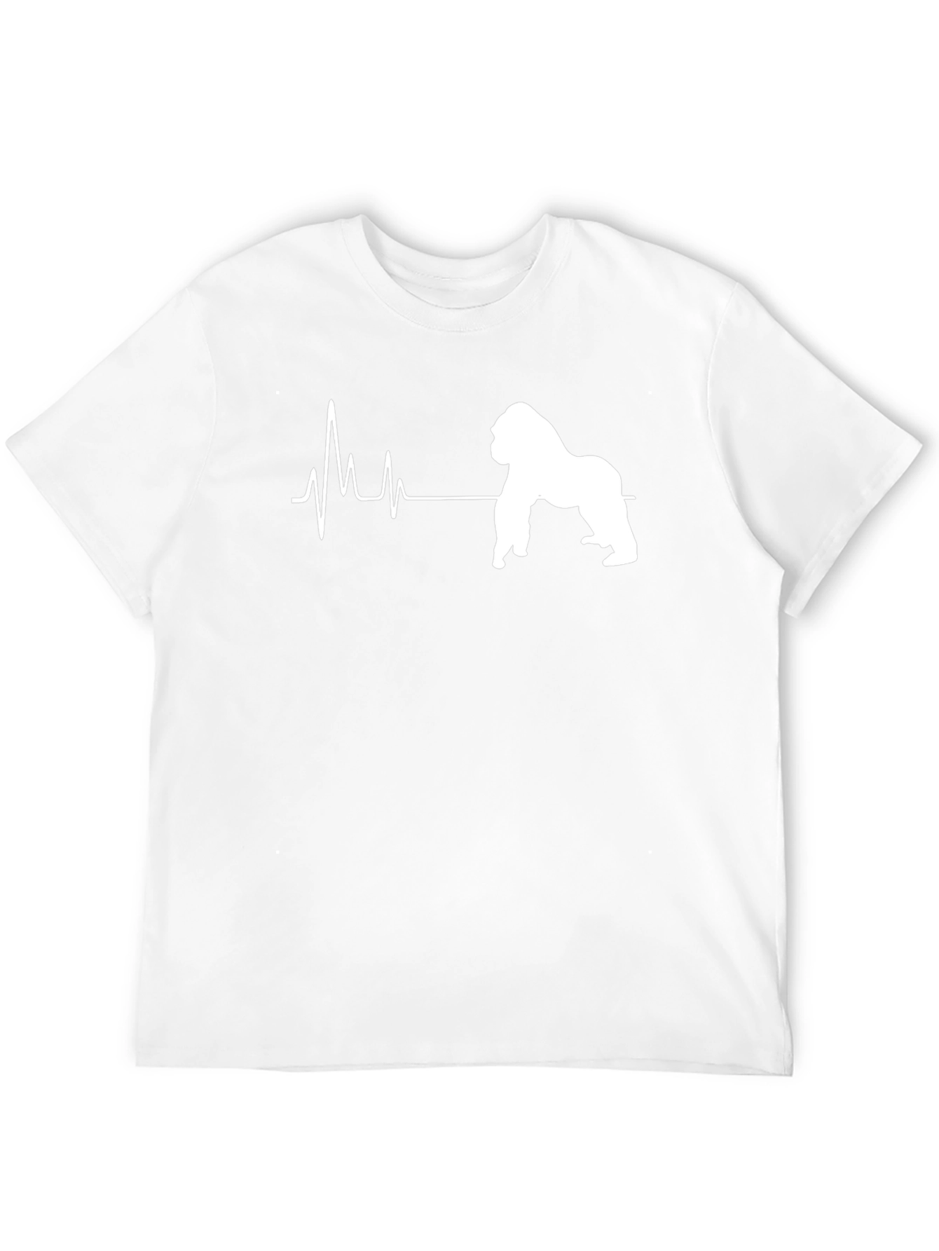 Gorilla Heartbeat Graphic Tee - Black Casual T-Shirt