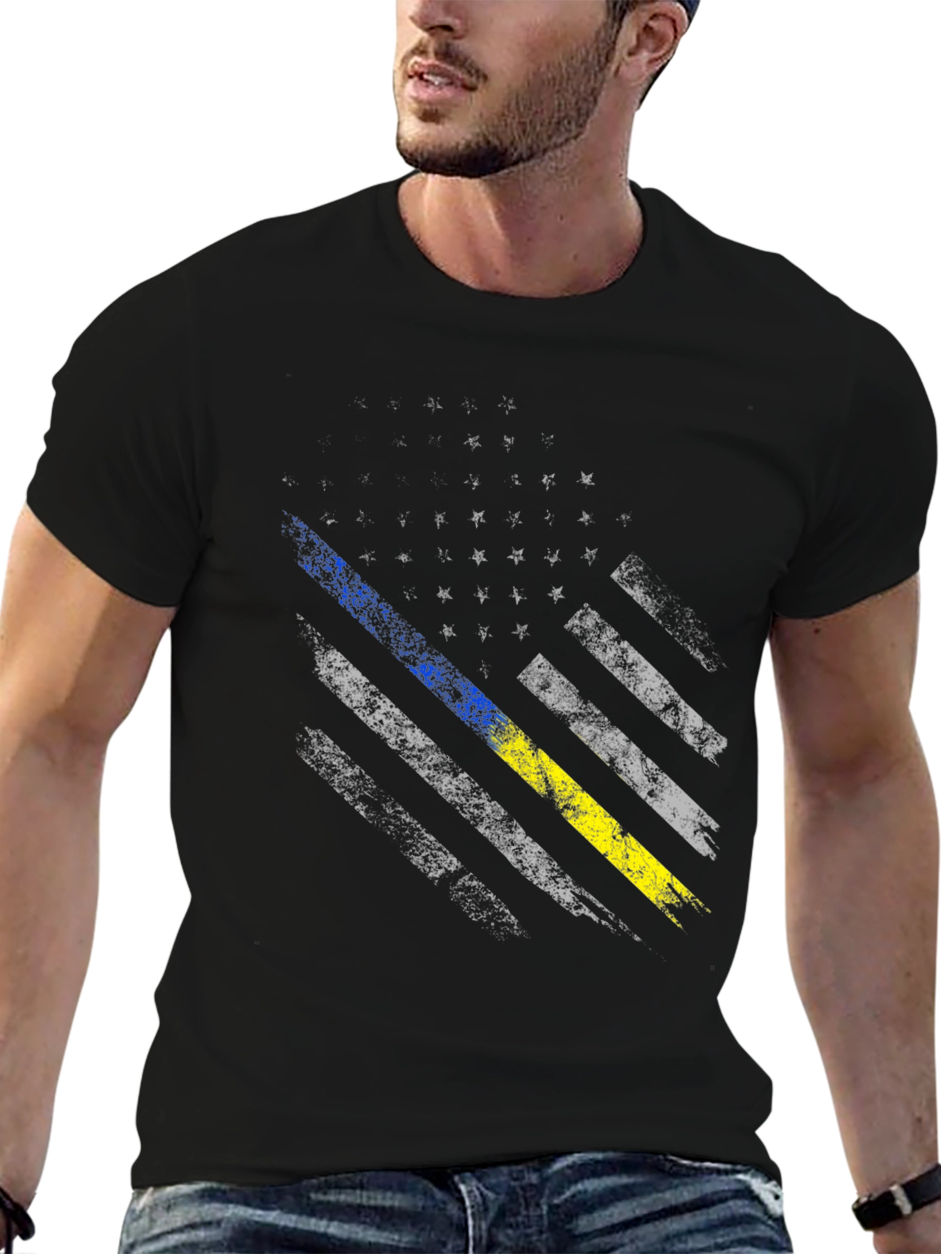Distressed Ukraine Flag T-Shirt - Support Ukraine