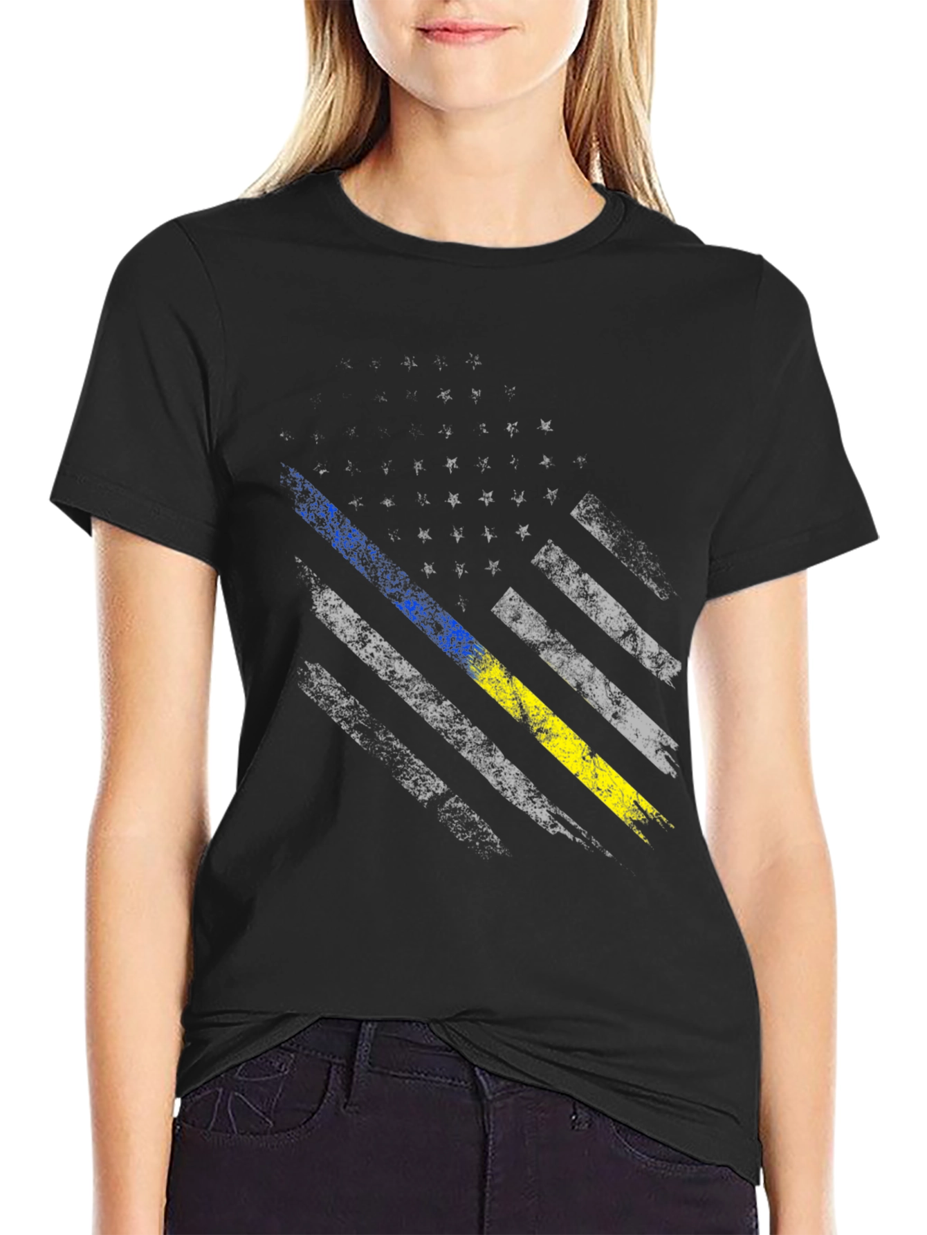 Distressed Ukraine Flag T-Shirt - Support Ukraine