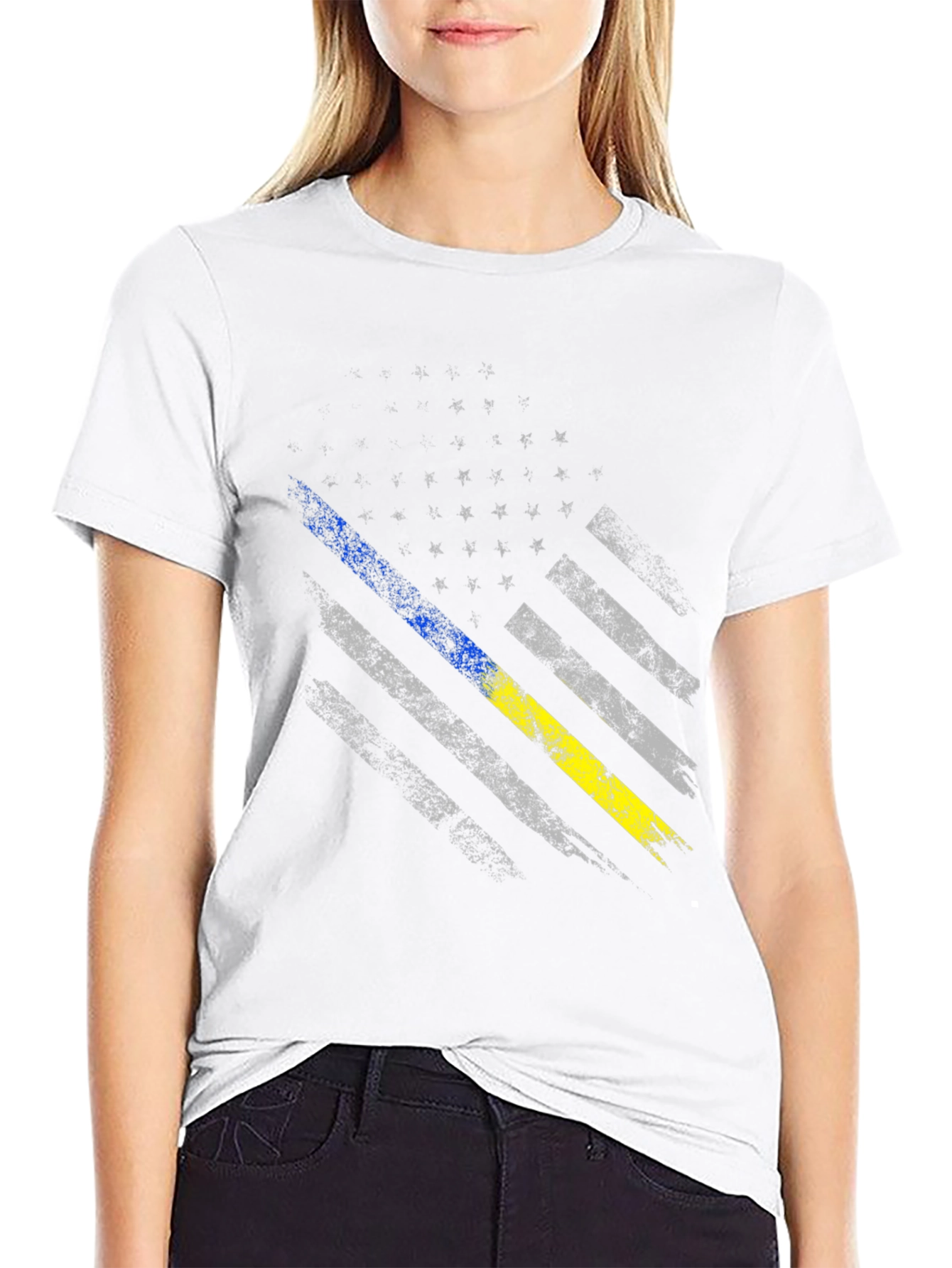Distressed Ukraine Flag T-Shirt - Support Ukraine