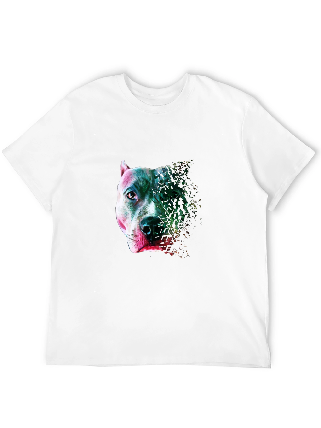 Pitbull Head Graphic T-Shirt - Stylish Mens Tee