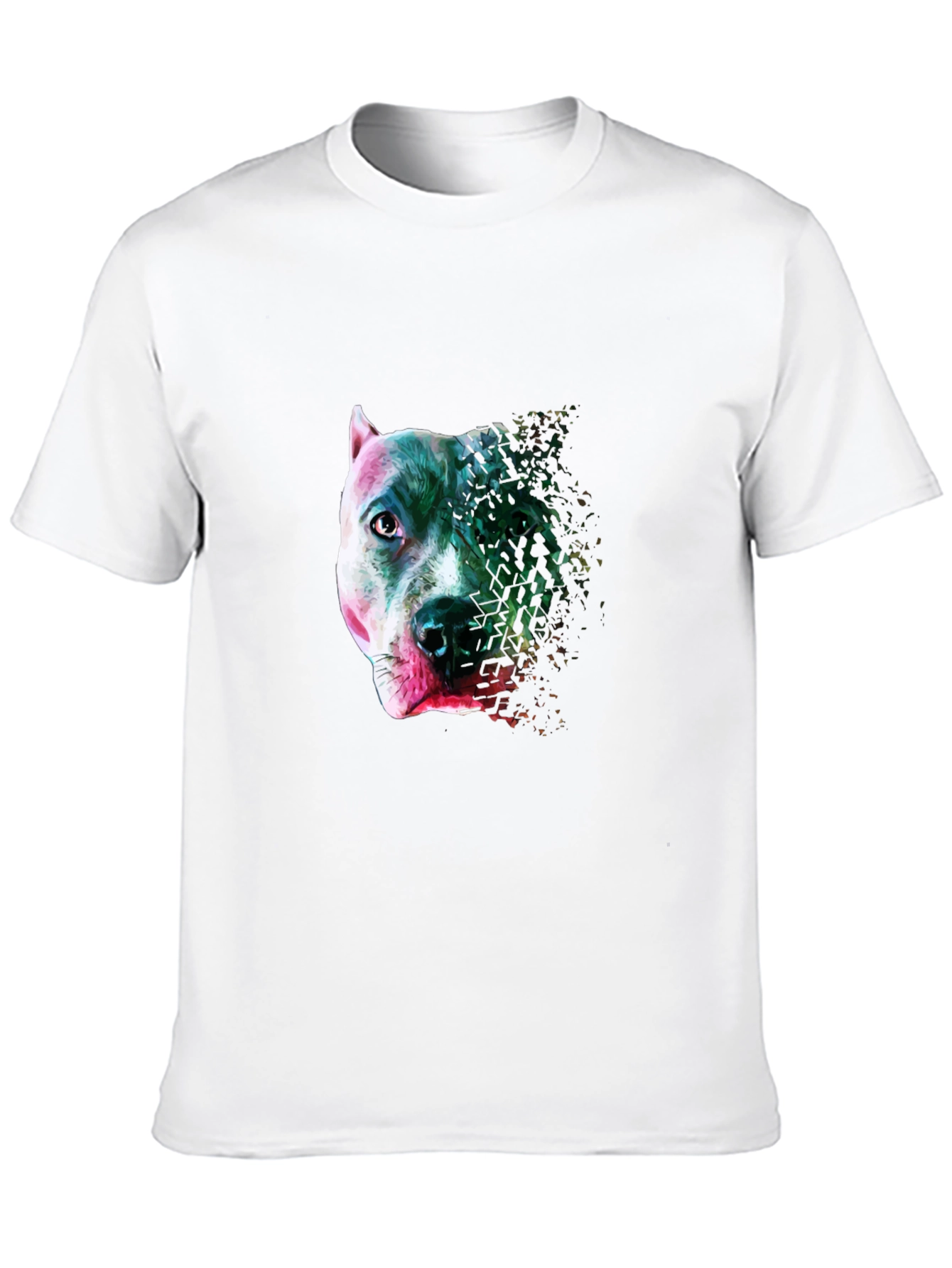 Pitbull Head Graphic T-Shirt - Stylish Mens Tee